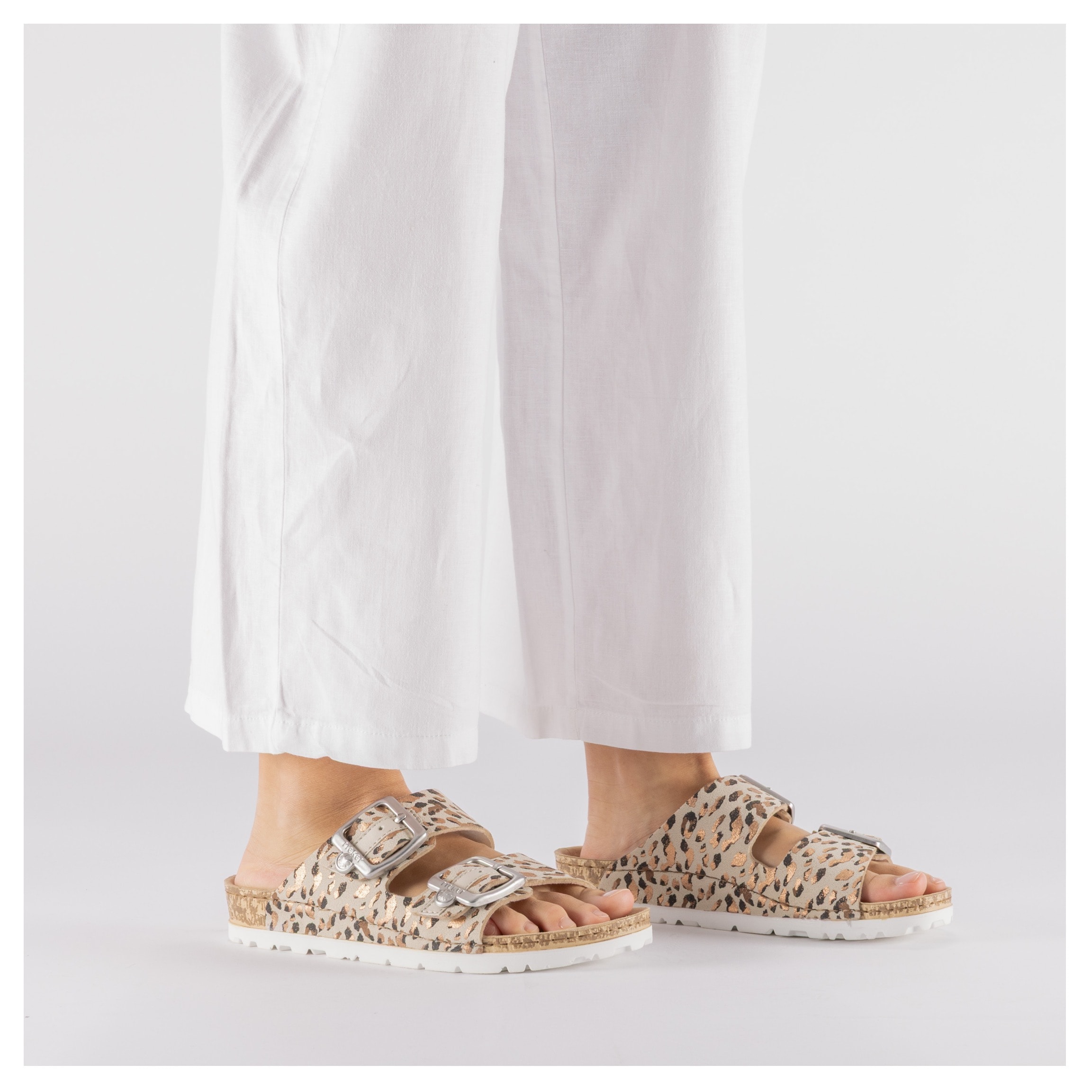 Rieker Pantolette  , Sommerschuh, Schlappen mit verstellbaren Schnallen