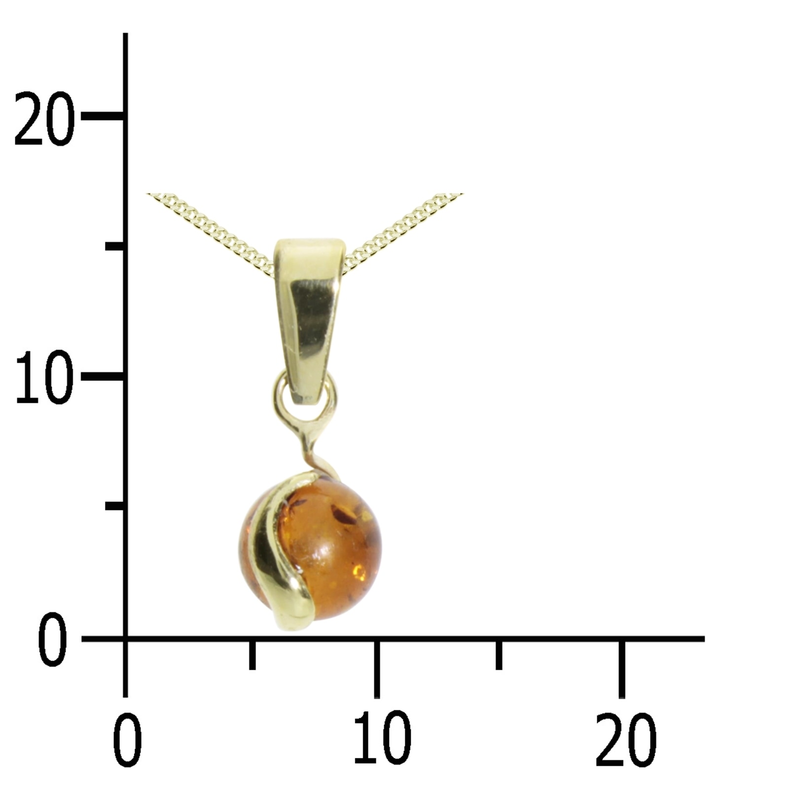 OSTSEE-SCHMUCK Kette und Anhänger Set »- Ina - Gold 333/000 - Bernstein«