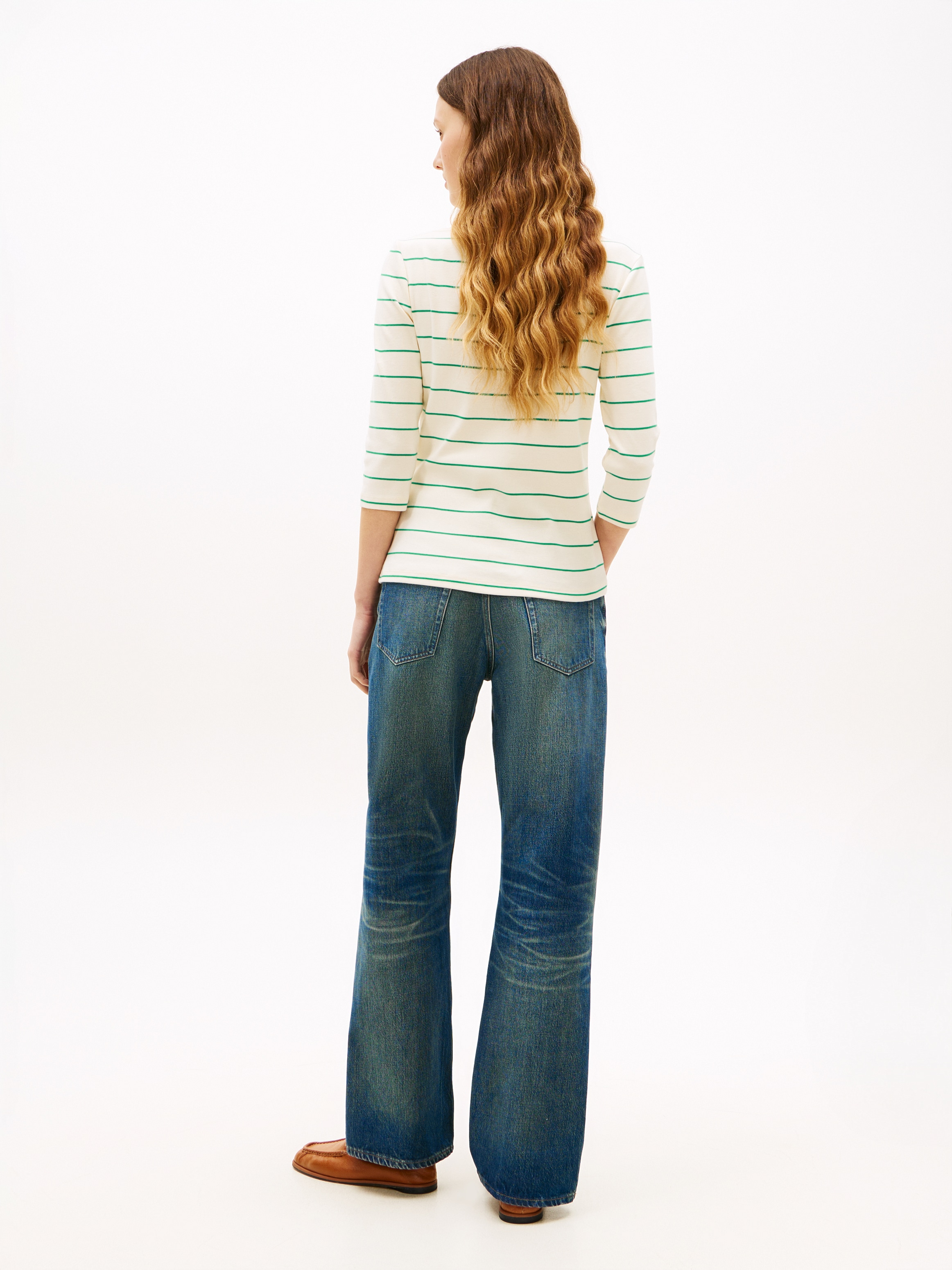 Tommy Hilfiger 3/4-Arm-Shirt »NEW CODY SLIM BOAT-NECK« mit Logostickerei