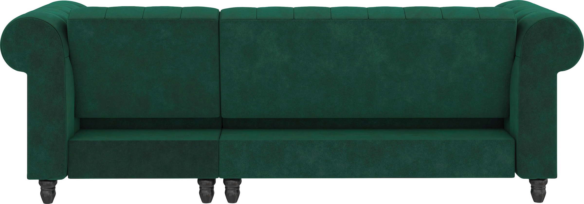 Dorel Home Ecksofa »Felix, L-Form, 241 cm (Liegefl.108x195 cm), Recamiere tauschbar,«, verstellb. Rückenlehne, Bett-Funktion, Velours, Kunstleder, Vintage