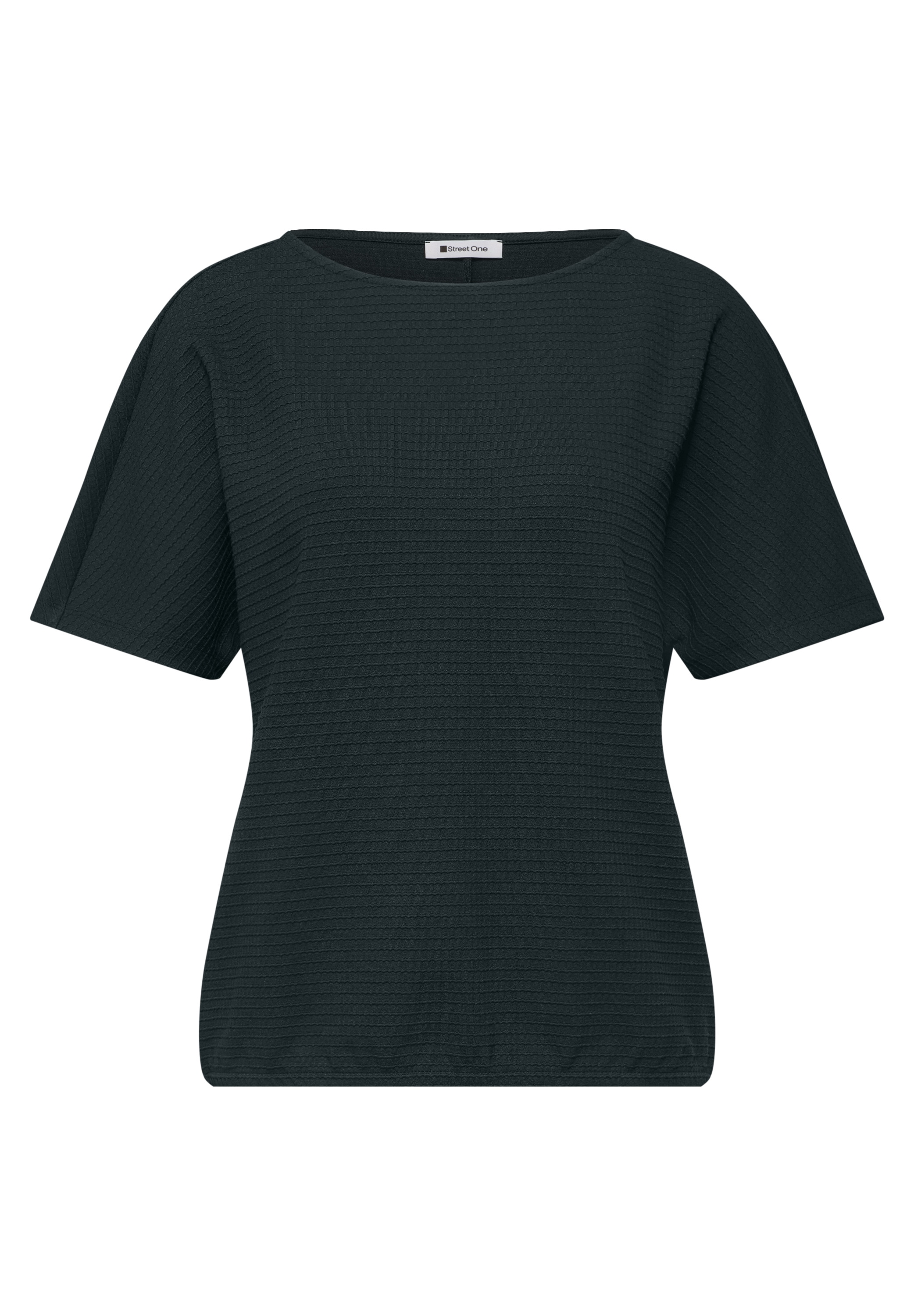 STREET ONE Kurzarmshirt Sommershirt in Struktur-Optik