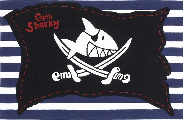 Capt`n Sharky Kinderteppich »H-2991-01«, rechteckig, 10 mm Höhe, handgearbeiteter Konturenschnitt