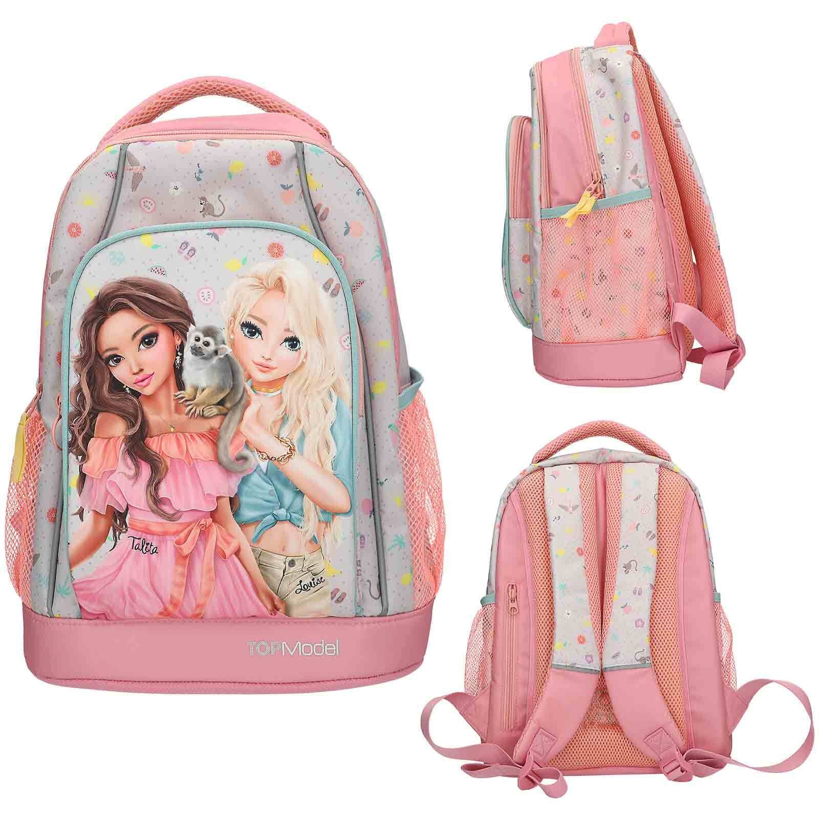Depesche Rucksack »Schulrucksack SUMMER FEELING TOPModel 23 x 34 x 43 cm rosa«