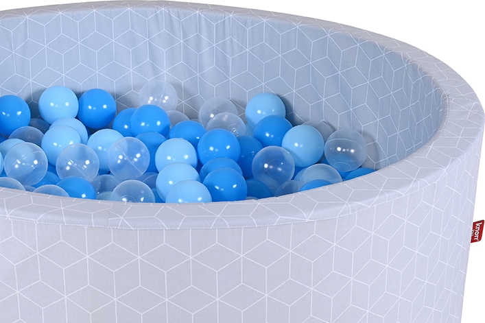 Knorrtoys® Bällebad »Geo, Cube Europe 300 Made bei mit in Bällen OTTO Grey«, Blue/Blue/transparent; soft