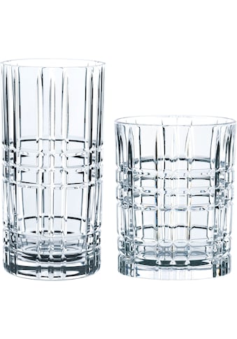 Gläser-Set »Highland Square«, (Set, 12 tlg., 6 Whisky-Gläser, 6 Longdrinkgläser)