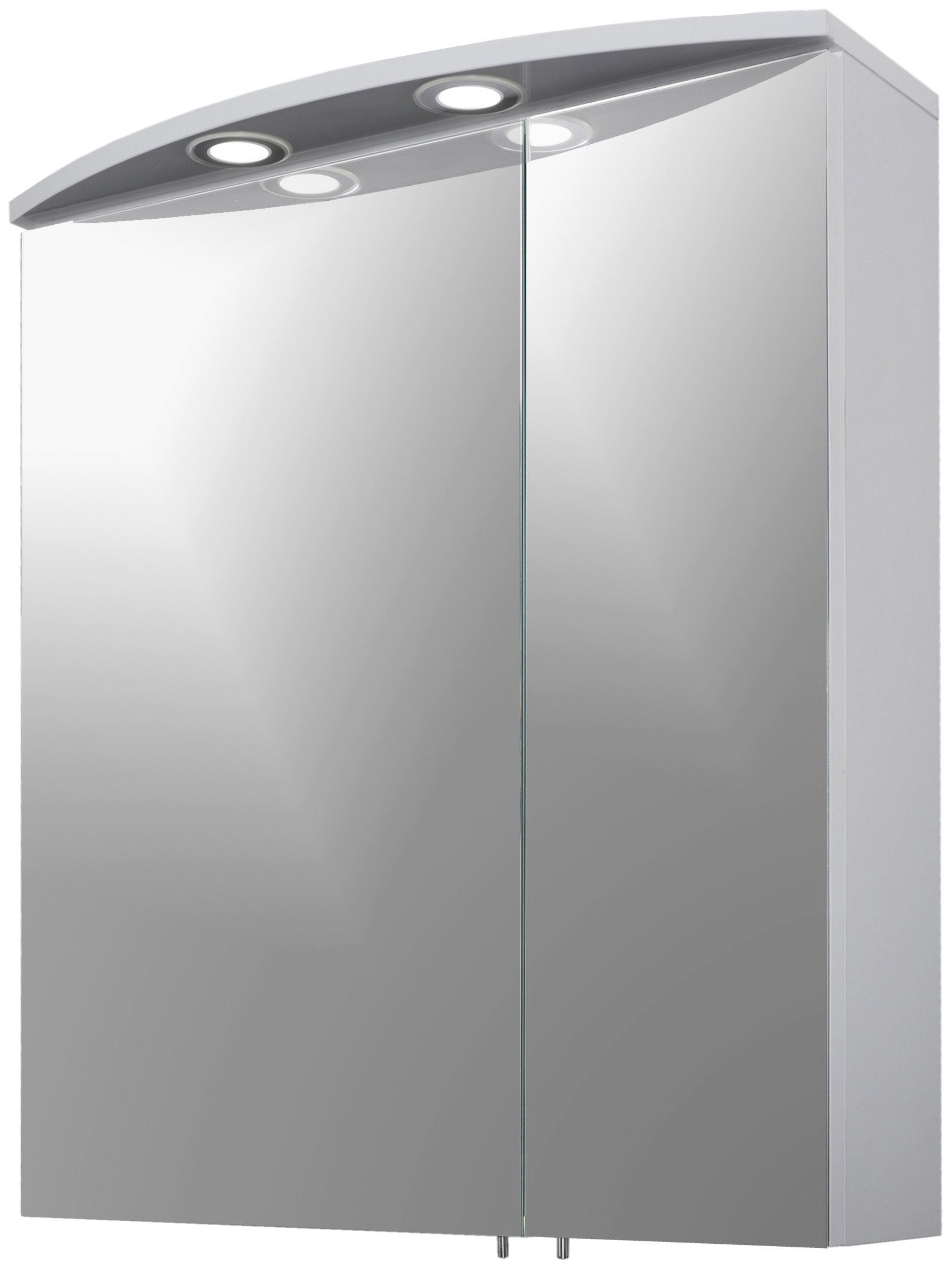 Schildmeyer Spiegelschrank »Verona«, Breite 60 cm, 2-türig, 2 LED-Einbaustrahler, Schalter-/Steckdosenbox, Glaseinlegeböden, Made in Germany
