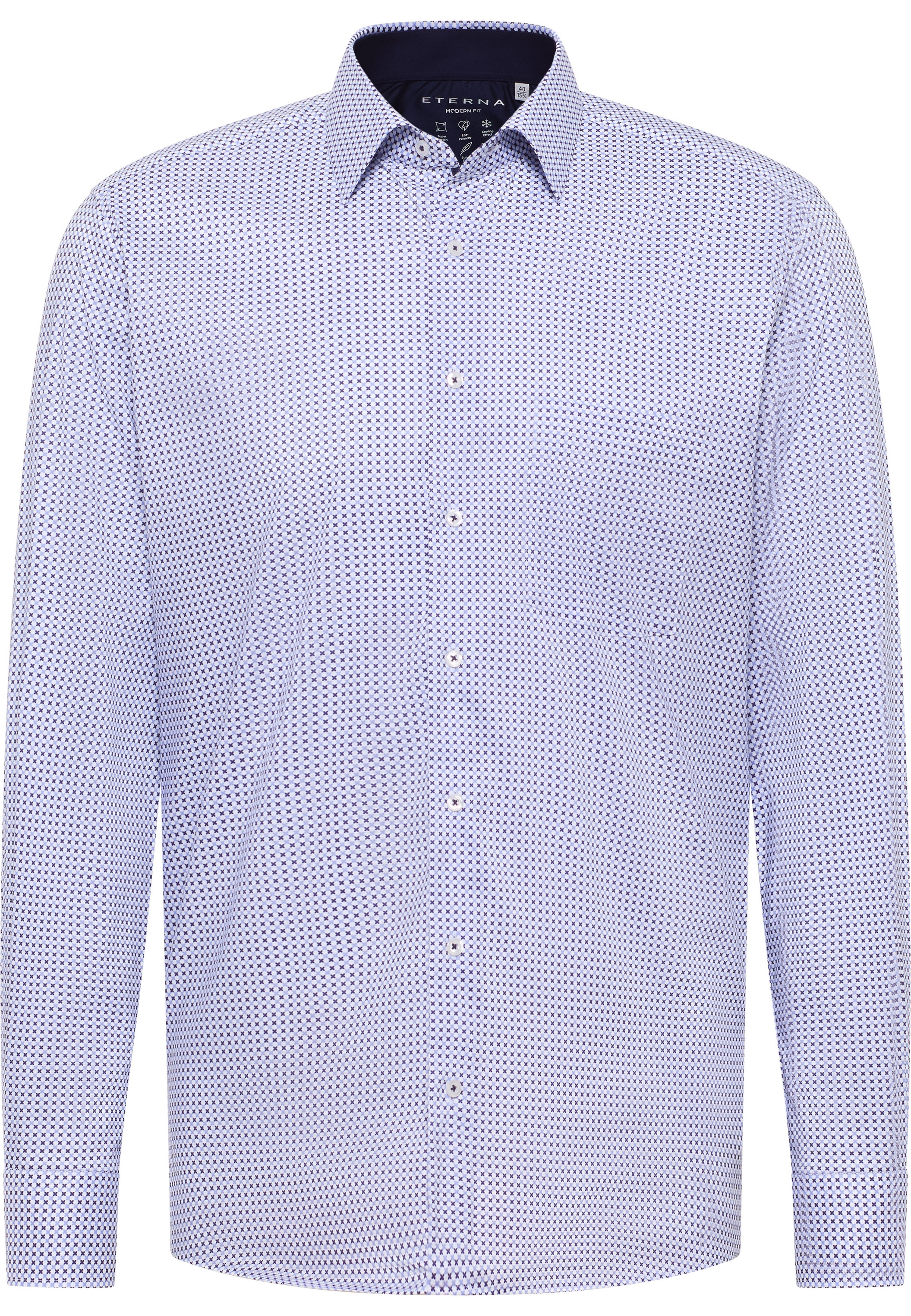 Eterna Langarmhemd »MODERN FIT«, EASY IRON (bügelleicht)