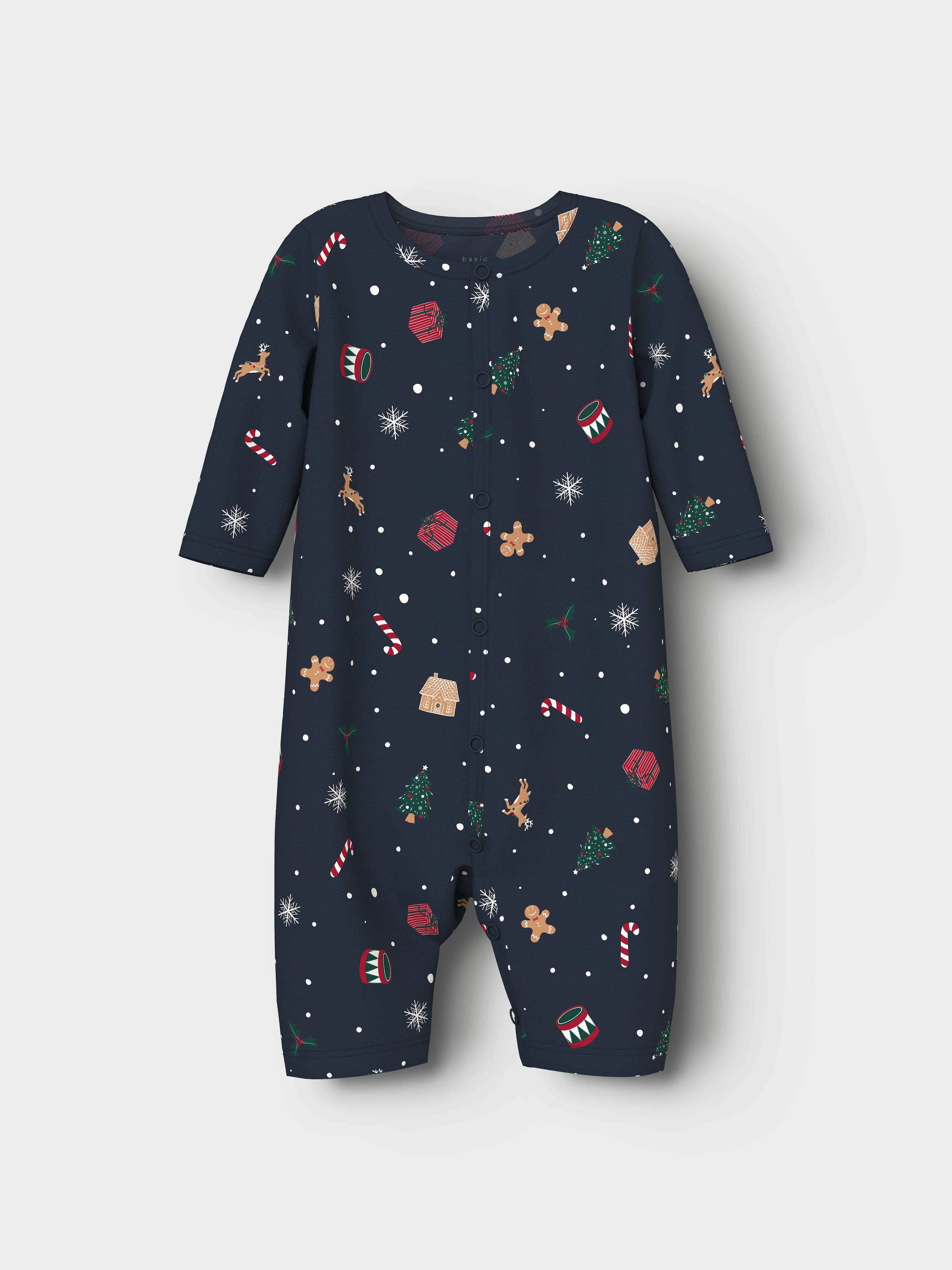 Name It Strampler »NBNVISMAS LS NIGHTSUIT« mit Weihnachtsmotiv