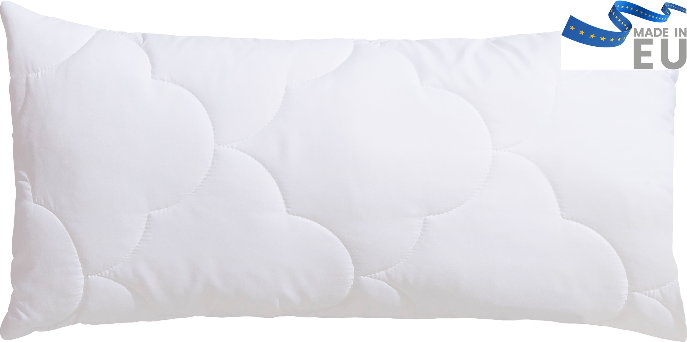 my home Microfaserkissen »Mondschein Kopfkissen 40x80 cm, 80x80 cm« Füllung: Faserbaellchen 1 Stk. tlg. Kissen, allergiker geeignet (für Hausstauballergiker)