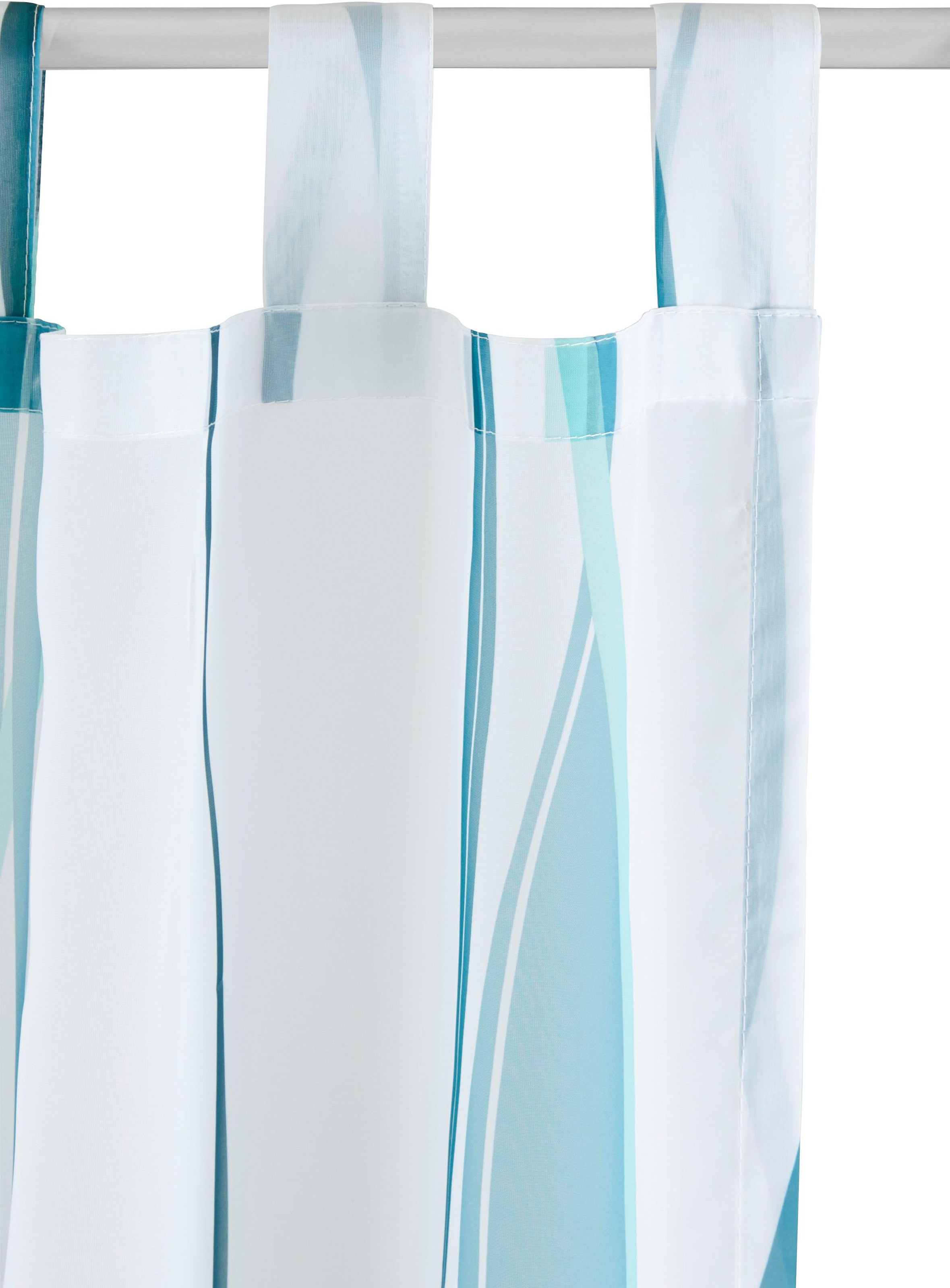 my home Gardine »DIMONA« Schlaufen 2 Stk. tlg. 2-er Set, Voile, Polyester, Wellen