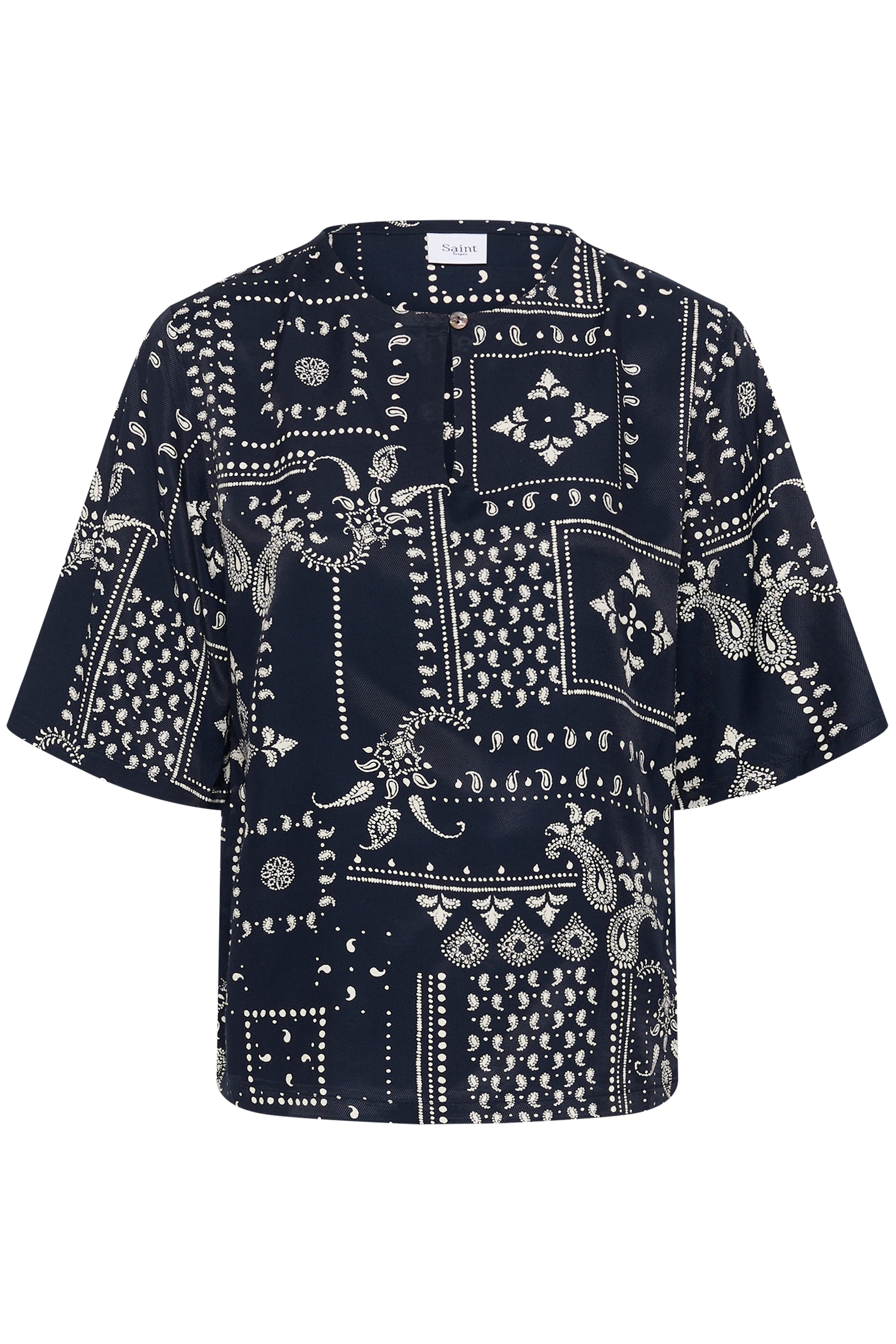 Saint Tropez Kurzarmbluse »Kurzarm-Bluse StephanieSZ«