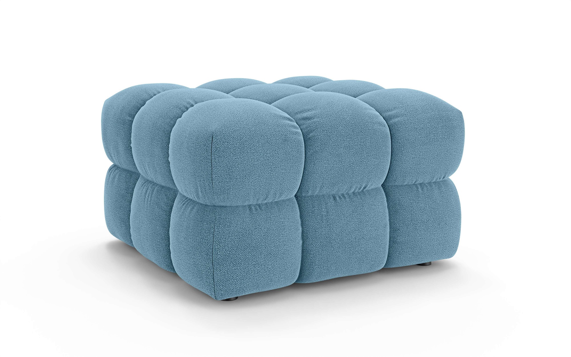 s.Oliver Polsterhocker »COBBO Sitzhocker Bubble-Optik, Maße B/T/H: 80/80/48 cm«, passend zum Sofa, moderne Steppung und hoher Sitzkomfort