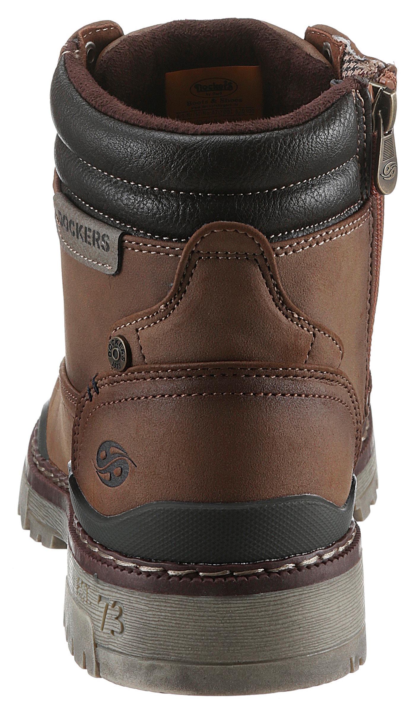 Dockers by Gerli Schnürboots, Hiking Boot, Trekking Boot, Schnürstiefel mit Reißverschluss