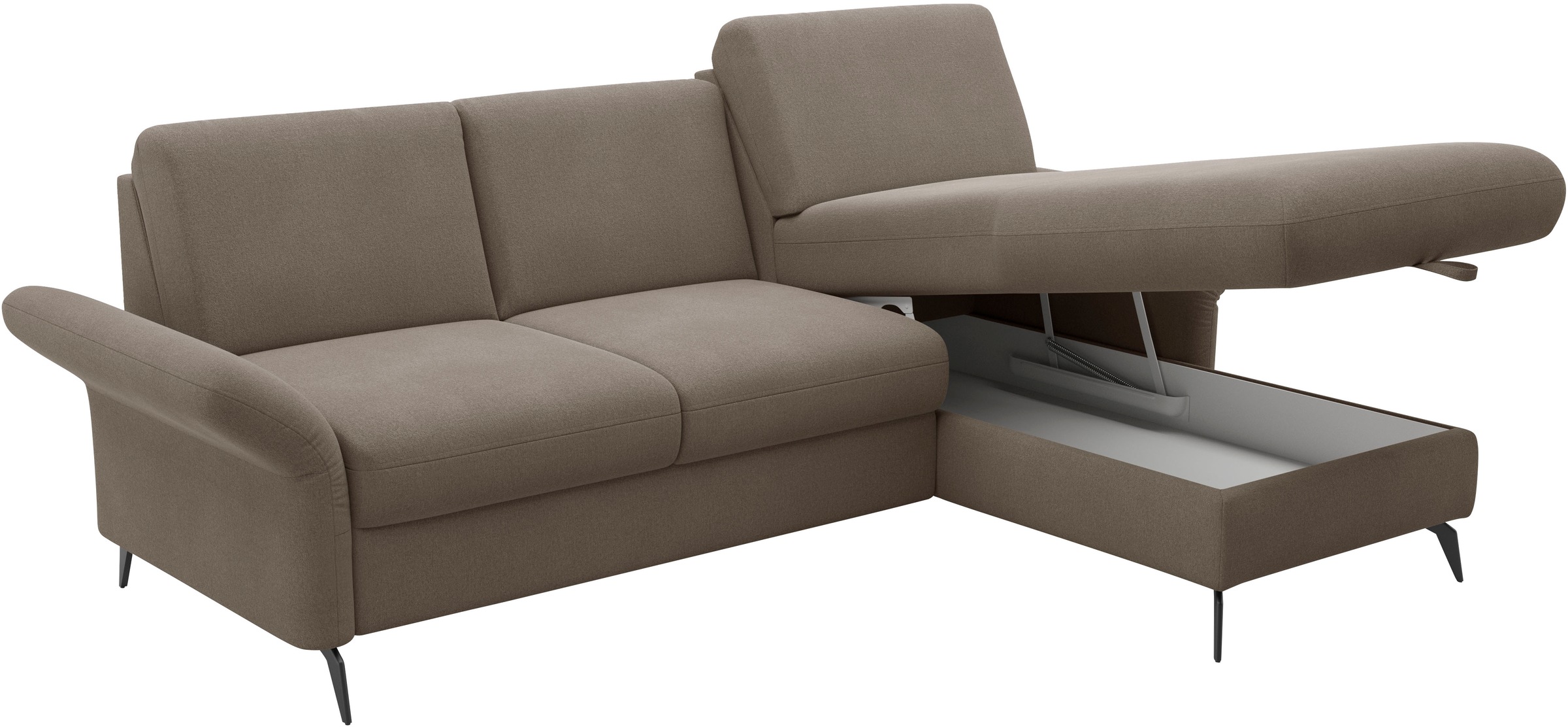 Home affaire Ecksofa »Rochelle«, wahlweise mit Bettfunktion, Bettkasten und Armteilverstellung