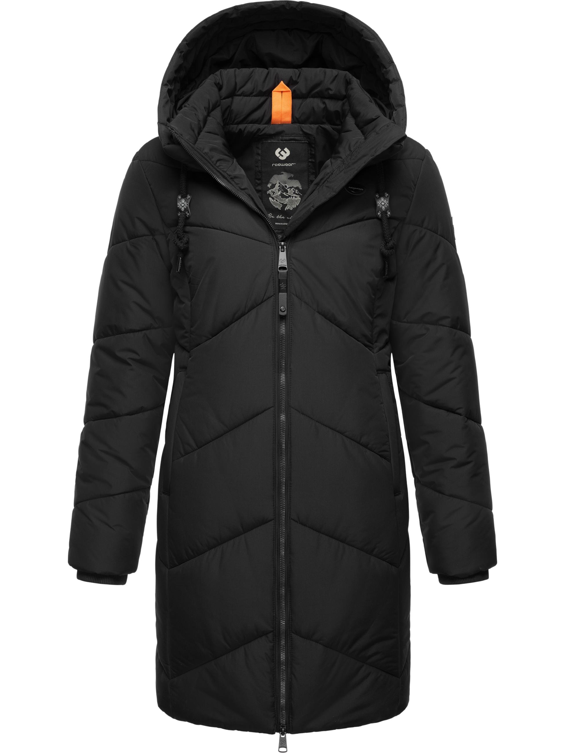 Ragwear Steppmantel »Steppmantel Novista«, Stylischer Wintermantel mit zick zack Muster und großer Kapuze