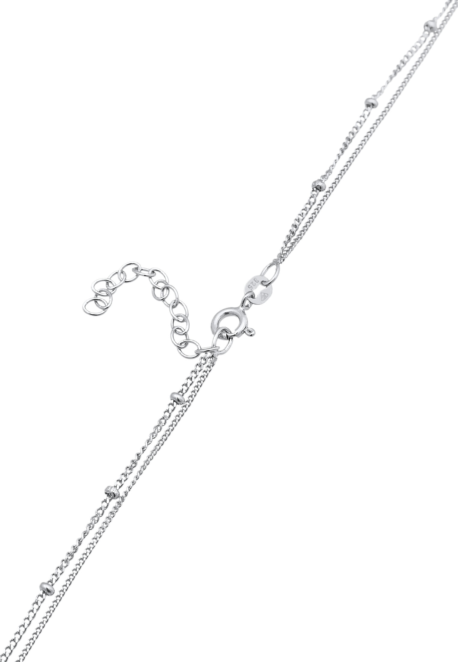 Elli Silberkette »Halskette Choker Layer Kugelkette Plättchen 925 Silber«