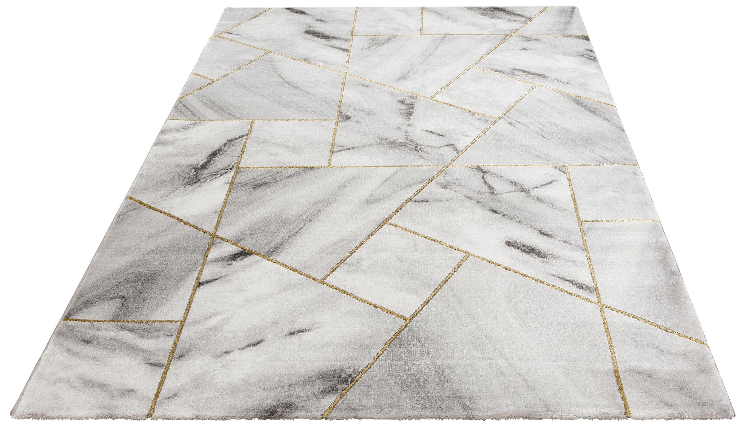 Teppich »Lerina«, rechteckig, Marmor-Design, geometrisches Muster, Hoch-Tief-Effekt,...