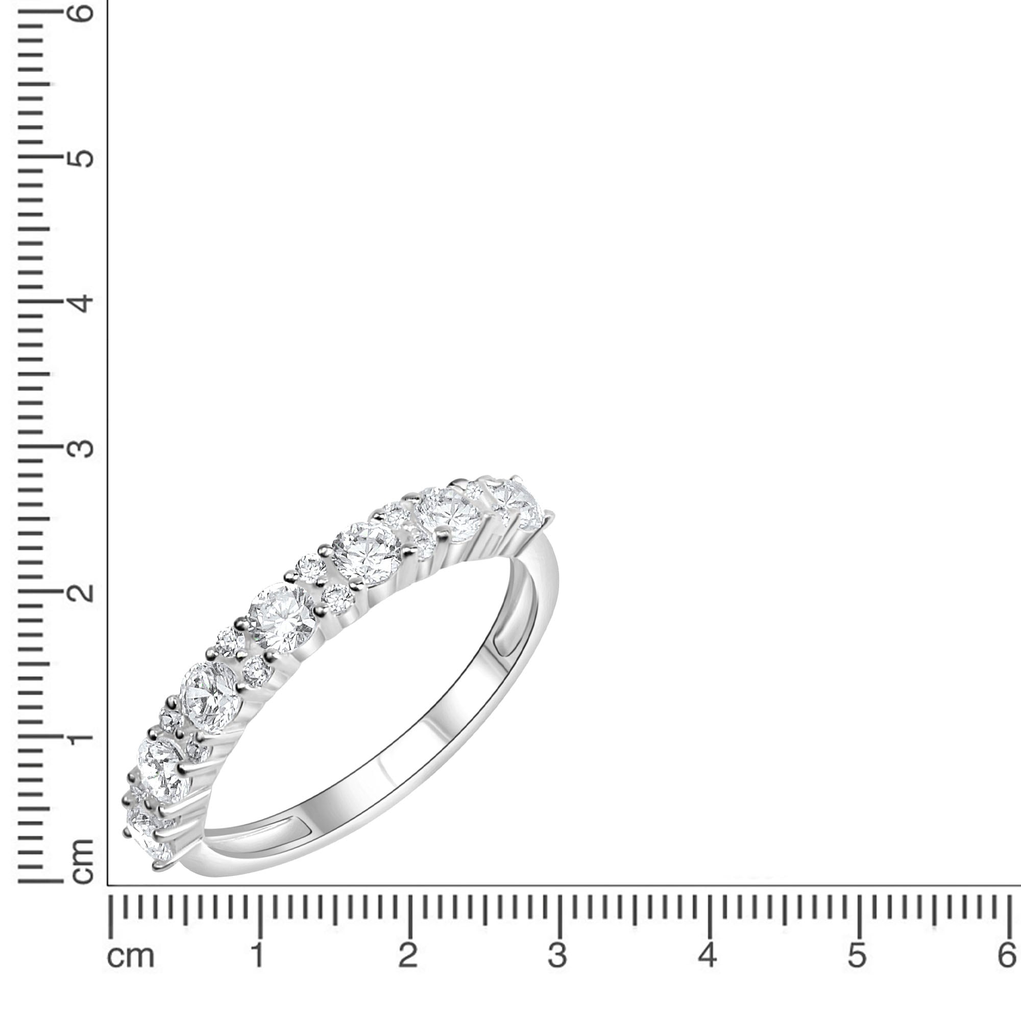 Firetti Silberring »Schmuck Geschenk Silber 925 Fingerring Ring Memoire«, mit Zirkonia (synth.)