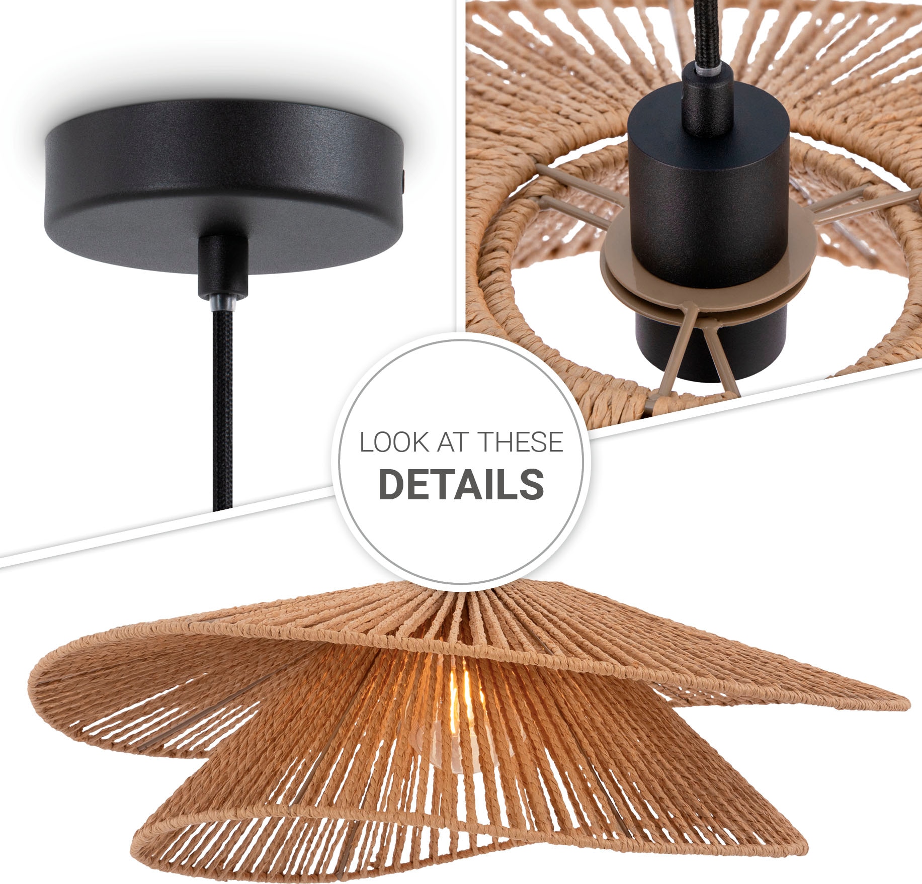 Paco Home Pendelleuchte »HUGO PD1«, 1 flammig, Leuchtmittel E27 | ohne Leuchtmittel