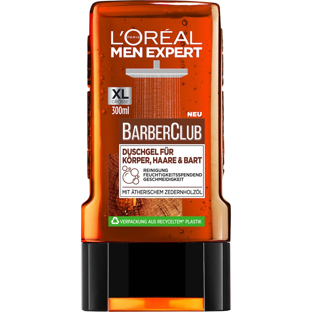 L'ORÉAL PARIS MEN EXPERT Duschgel »Barber Club«, (Packung, 6 tlg.)