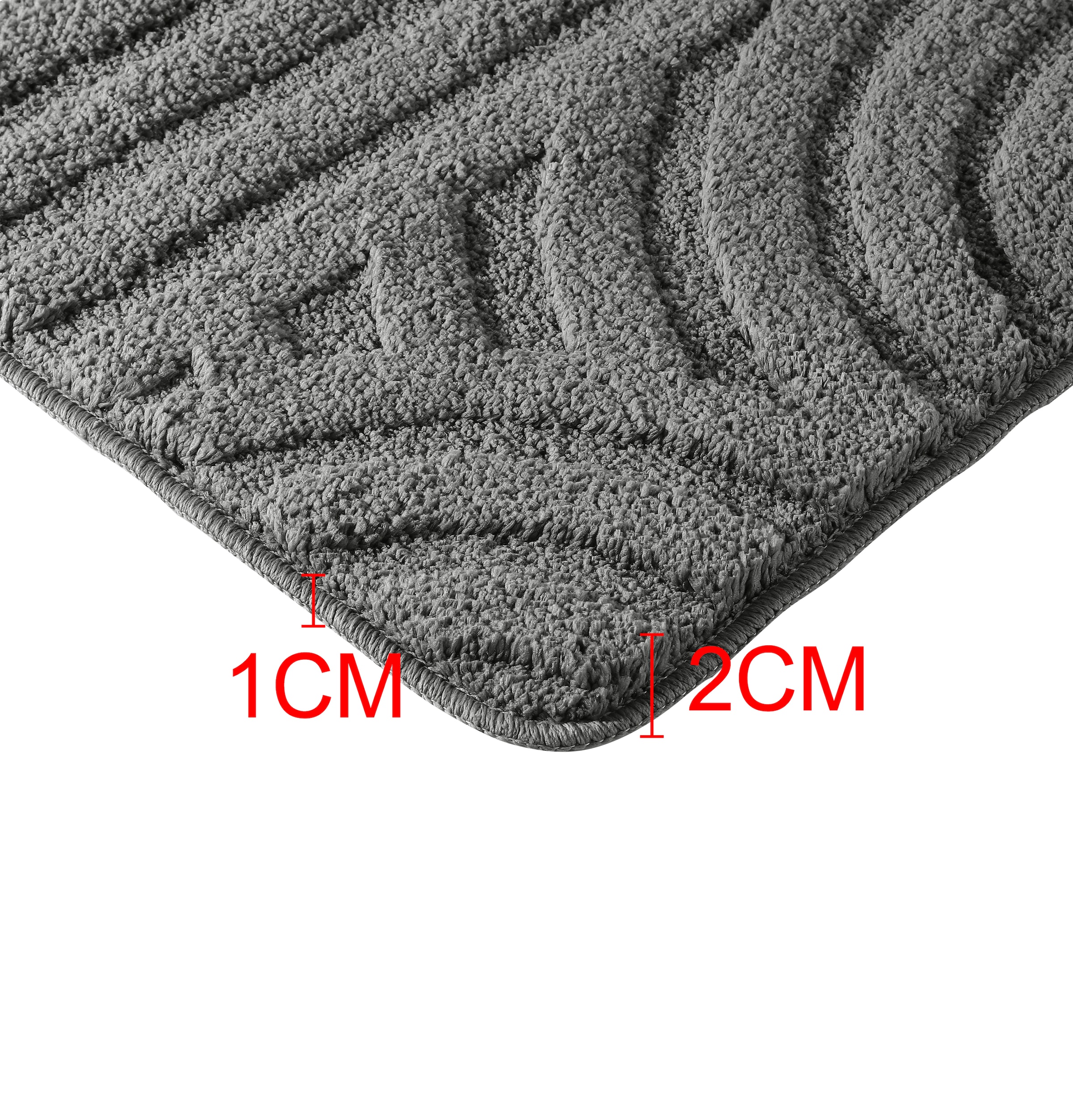 my home Badematte »Sanremo Scandi, Badvorleger, Badezimmer Teppich, Duschvorleger« Höhe 20 mm rutschhemmend beschichtet strapazierfähig Badteppich, Uni Farben, Hoch-Tief-Effekt, modernes Muster, Boho