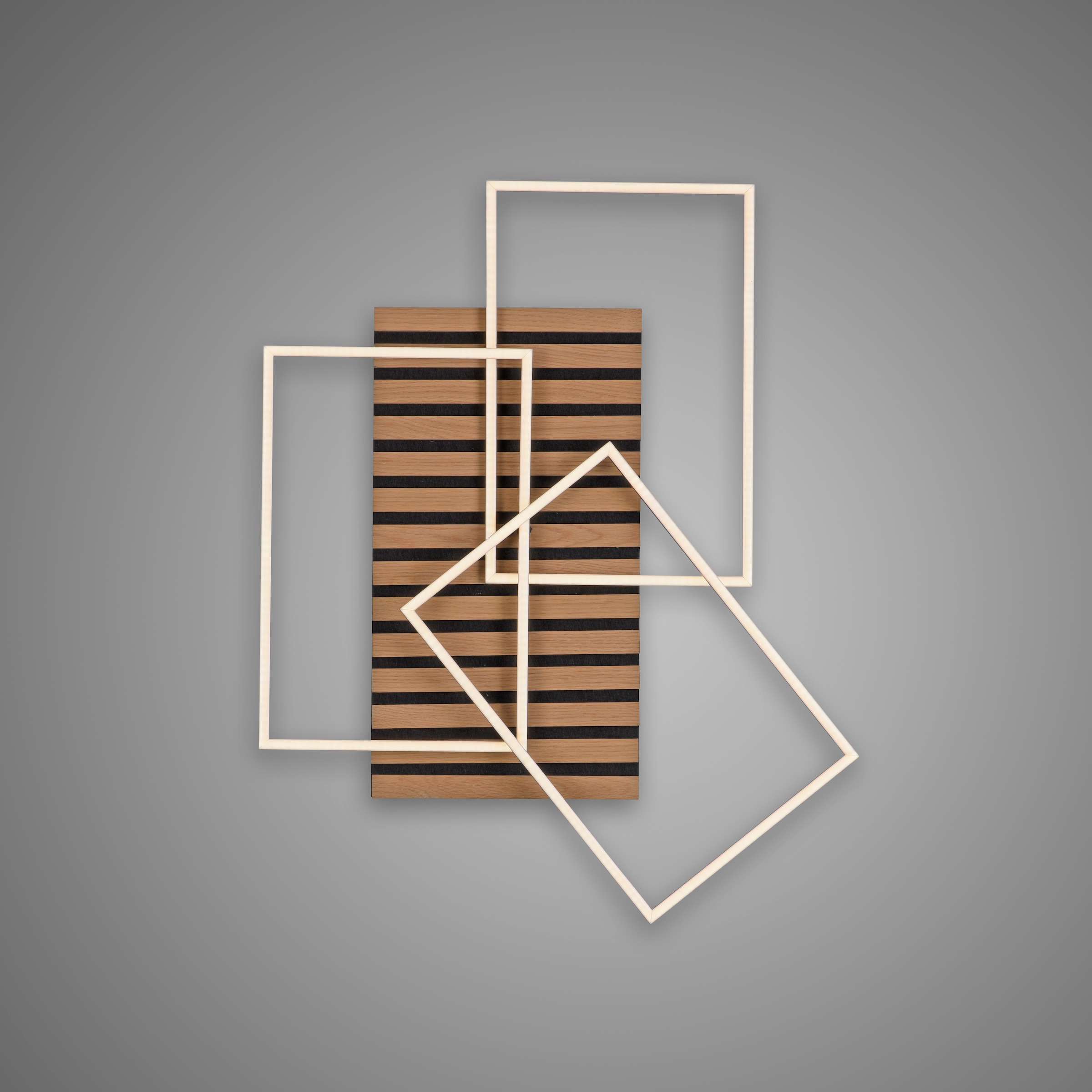 andas Deckenleuchte »Unnestad Akustikpaneele«, 1 flammig, Leuchtmittel LED-Board | LED fest integriert, Frame schwenkbar, Holz, Akustik, Paneele