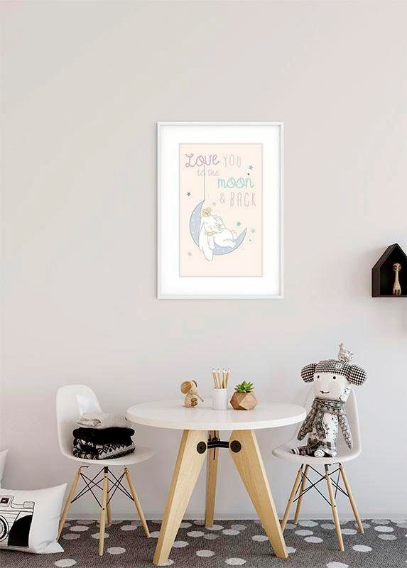 Komar Bild »Dumbo Moon«, Disney, (1 St.), Wandbild zur Dekoration im Kinderzimmer - ohne Rahmen