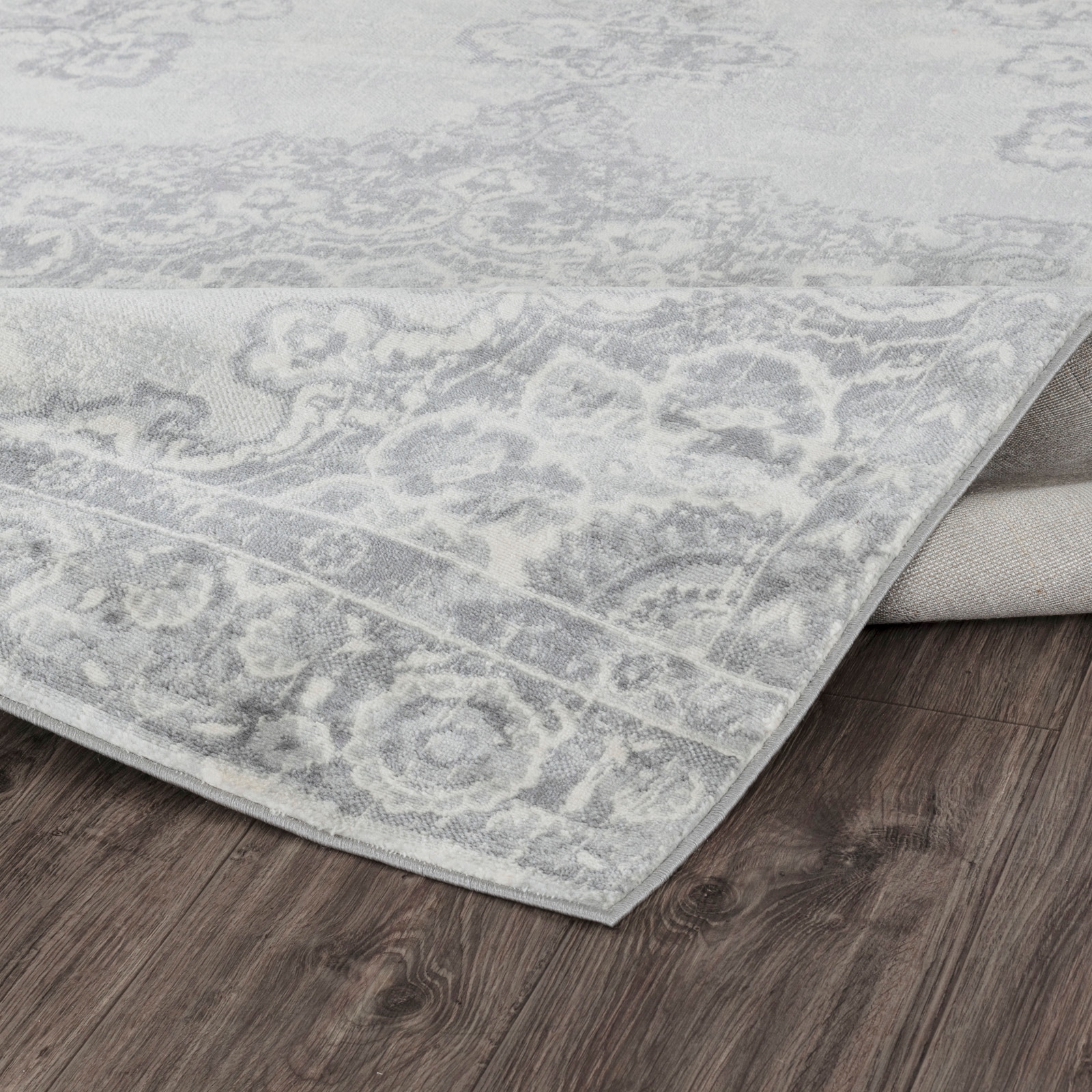 Livabliss Teppich »CORO«, rechteckig, 11 mm Höhe, Boho Kurzflor Orientteppich, Wohnzimmer, Schlafzimmer, Grau