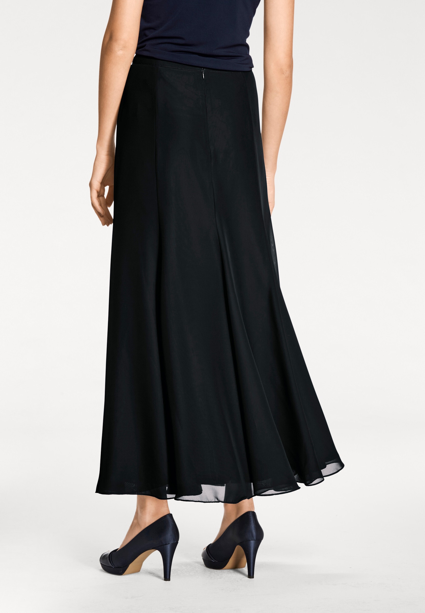 heine Jerseyrock »Godetrock Godetrock aus transparentem Chiffon«