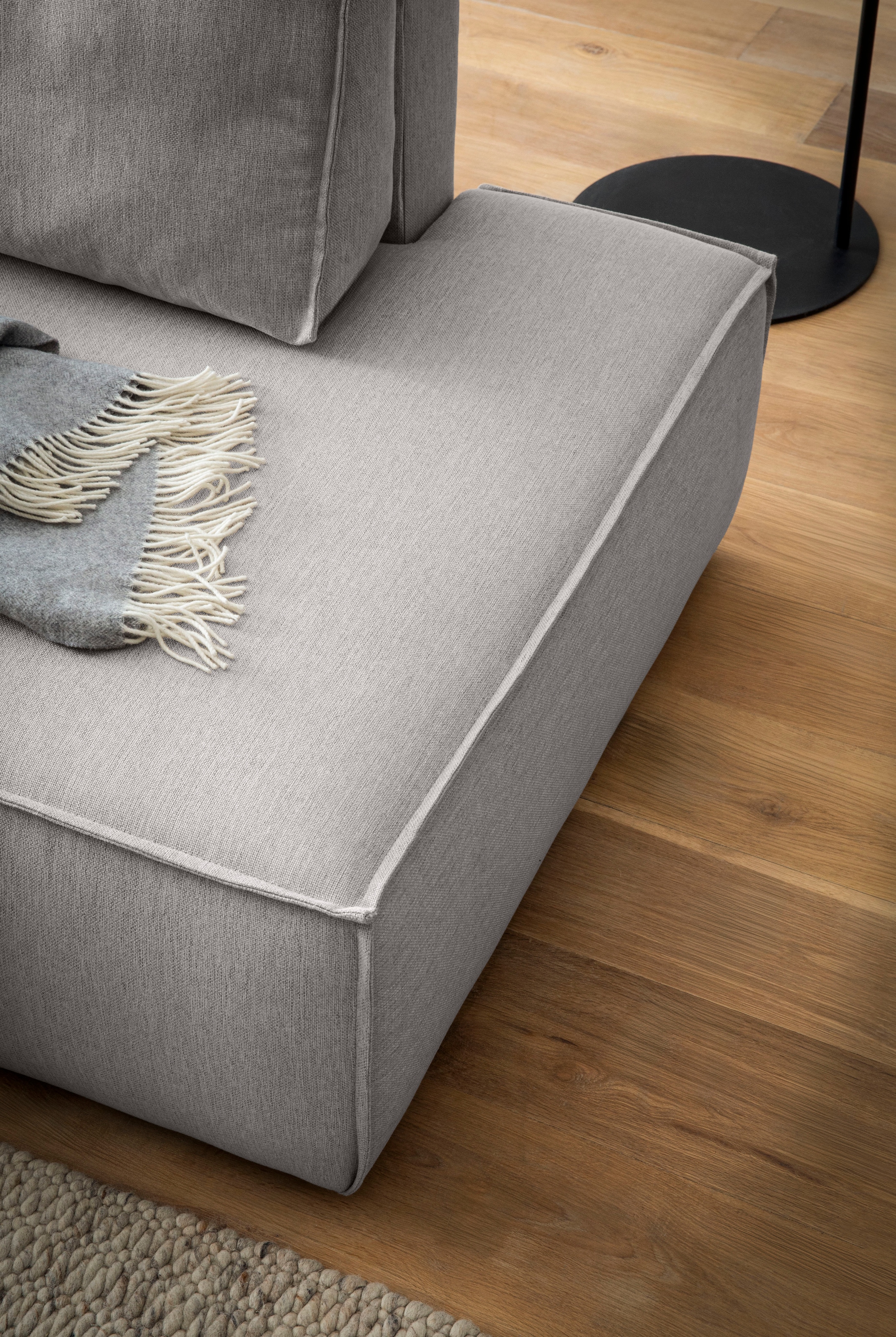 Home affaire Ecksofa »SHERWOOD, Schlafsofa in L-Form offen (275cm), Cord, Leinenoptik«, Schlaffunktion und Bettkasten, Kedernaht, hoher Sitz- & Liegekomfort