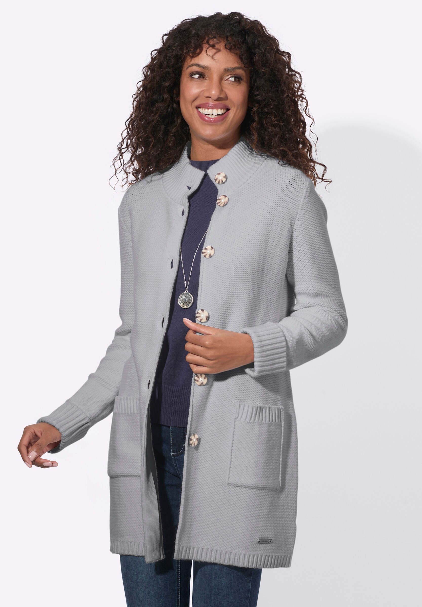 Witt Strickjacke »Strickjacke Longstrickjacke im modischen Linksstrick«