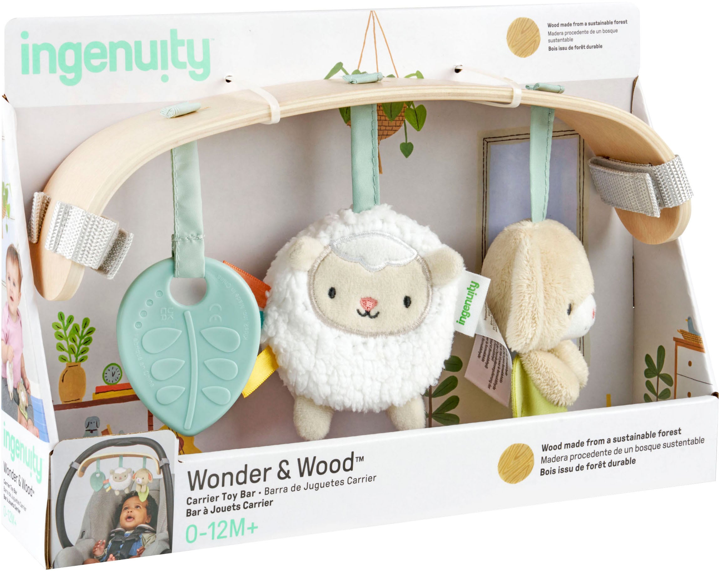 ingenuity Kinderwagenkette »Wonder & Wood Carrier Toybar«