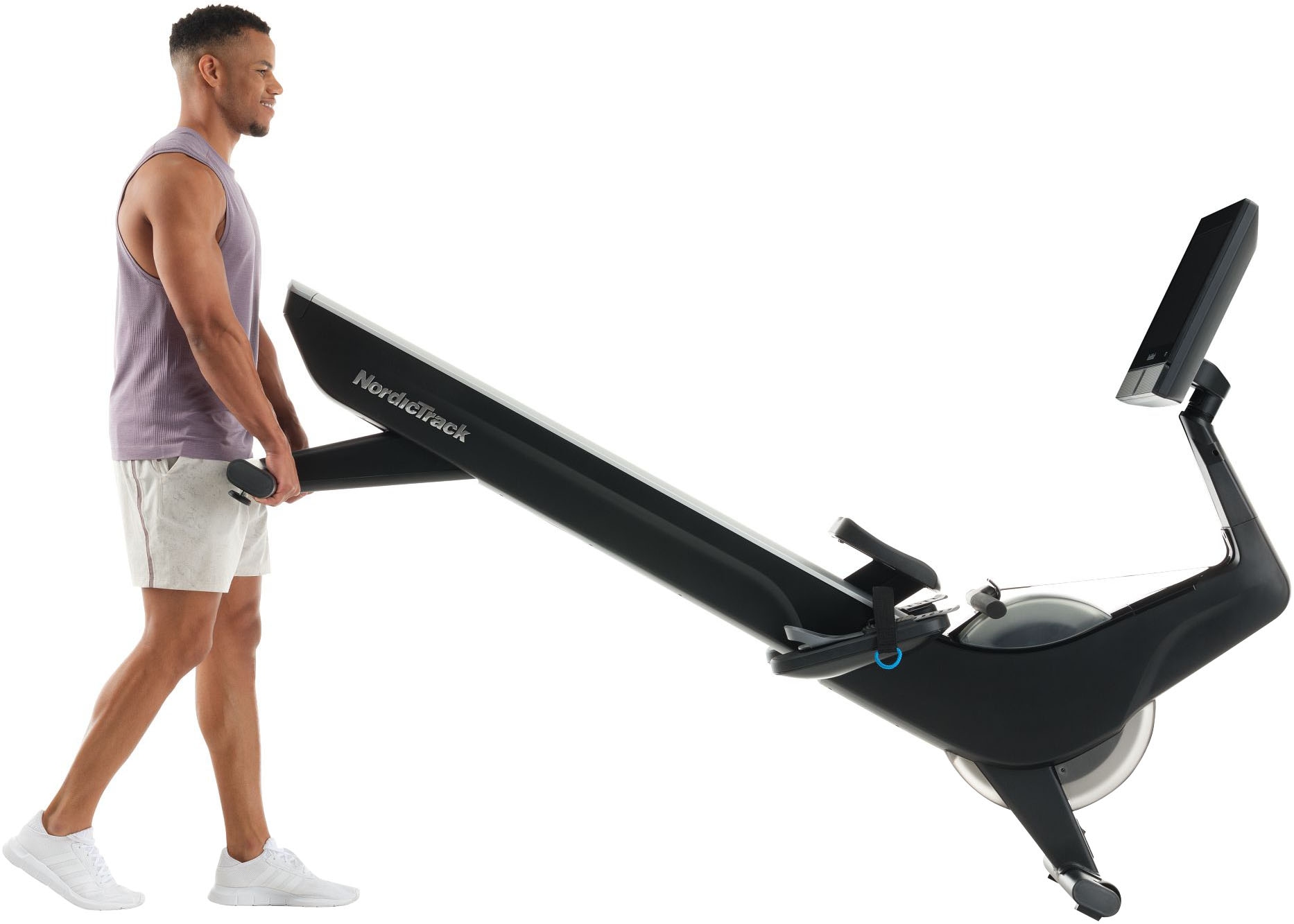 NordicTrack Rudergerät »NordicTrack RW900«, (iFIT-fähiges Rudergerät mit schwenkbarem 22'' Touchscreen), Rudermaschine, 26 Widerstandsstufen, Magnetbremssystem