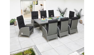 Garten-Essgruppe »Brisbane«, (Set, 17 tlg., inkl. Auflagen, 8x Sessel, 1x Tisch...