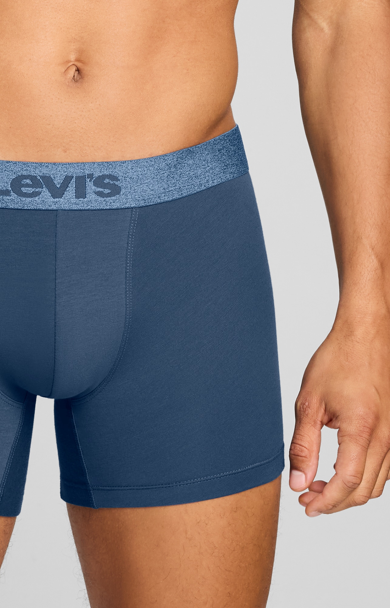 Levi's® Boxer »LEVIS MEN MEL WB BOXER BRIEF« 3er Pack,  ohne Eingriff, tonaler Logobund, elastisch, Cotton-Mix