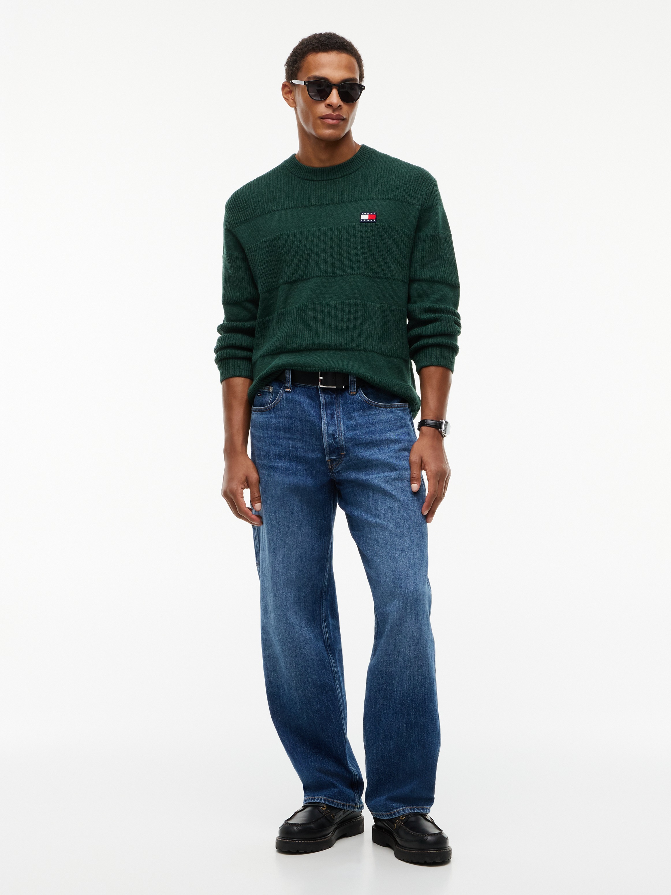 Tommy Jeans Strickpullover »REGULAR TEXTURED SWEATER« Regular fit mit Rundhalsausschnitt