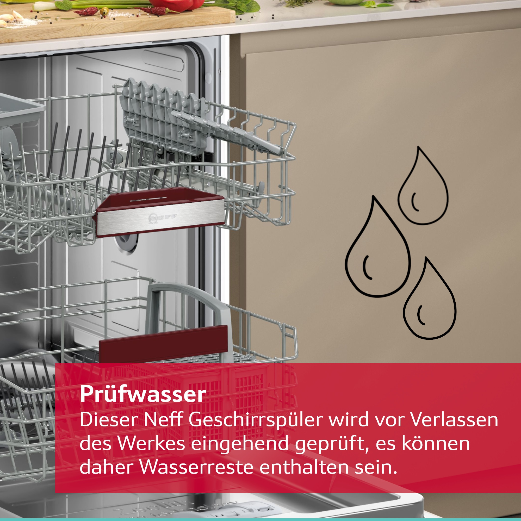 NEFF teilintegrierbarer Geschirrspüler N 50 »S145HTS01E«, 13 Maßgedecke, Aqua Stop®: eine NEFF Garantie bei Wasserschäden