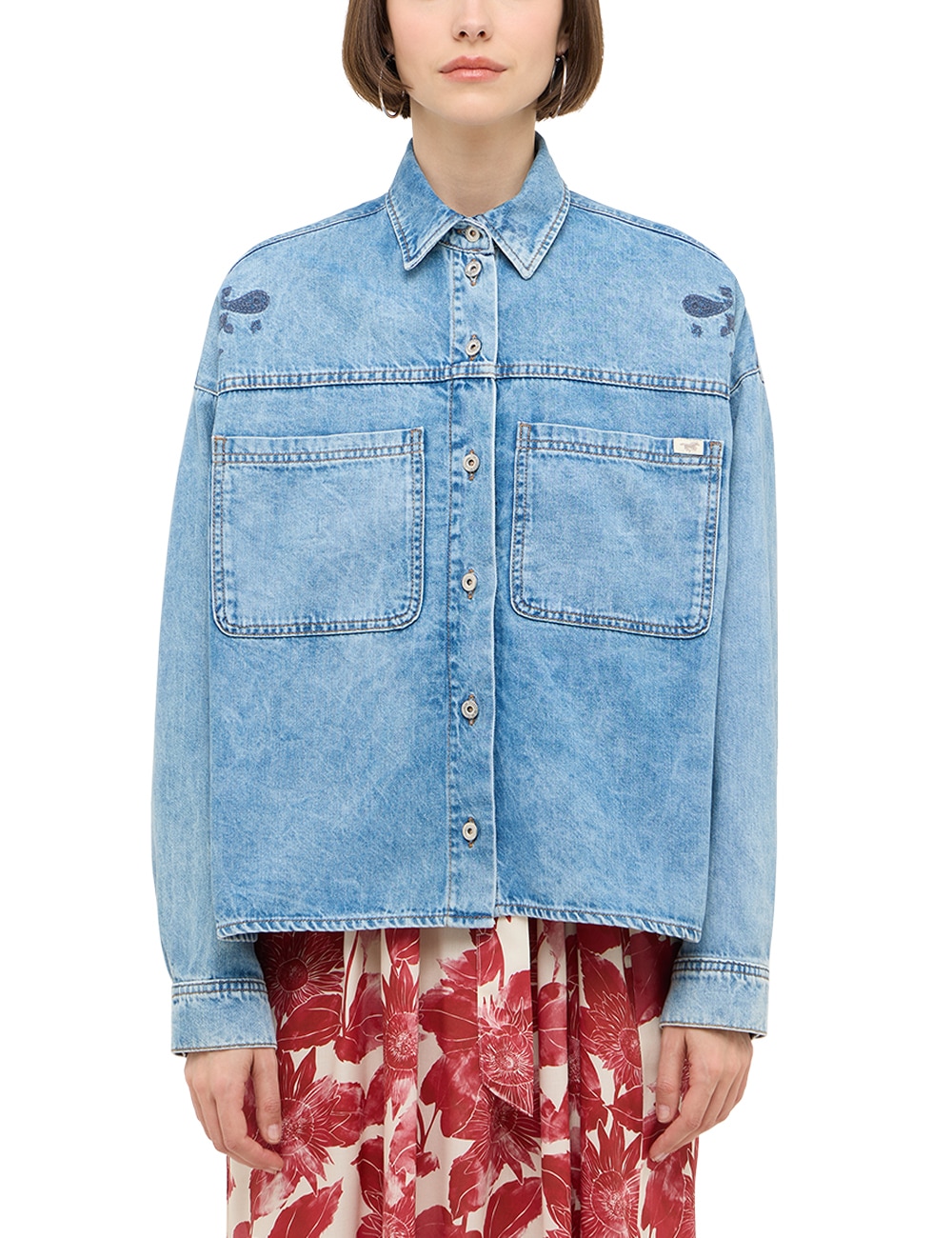 MUSTANG Hemdbluse »Damen Style Ayana Overshirt«