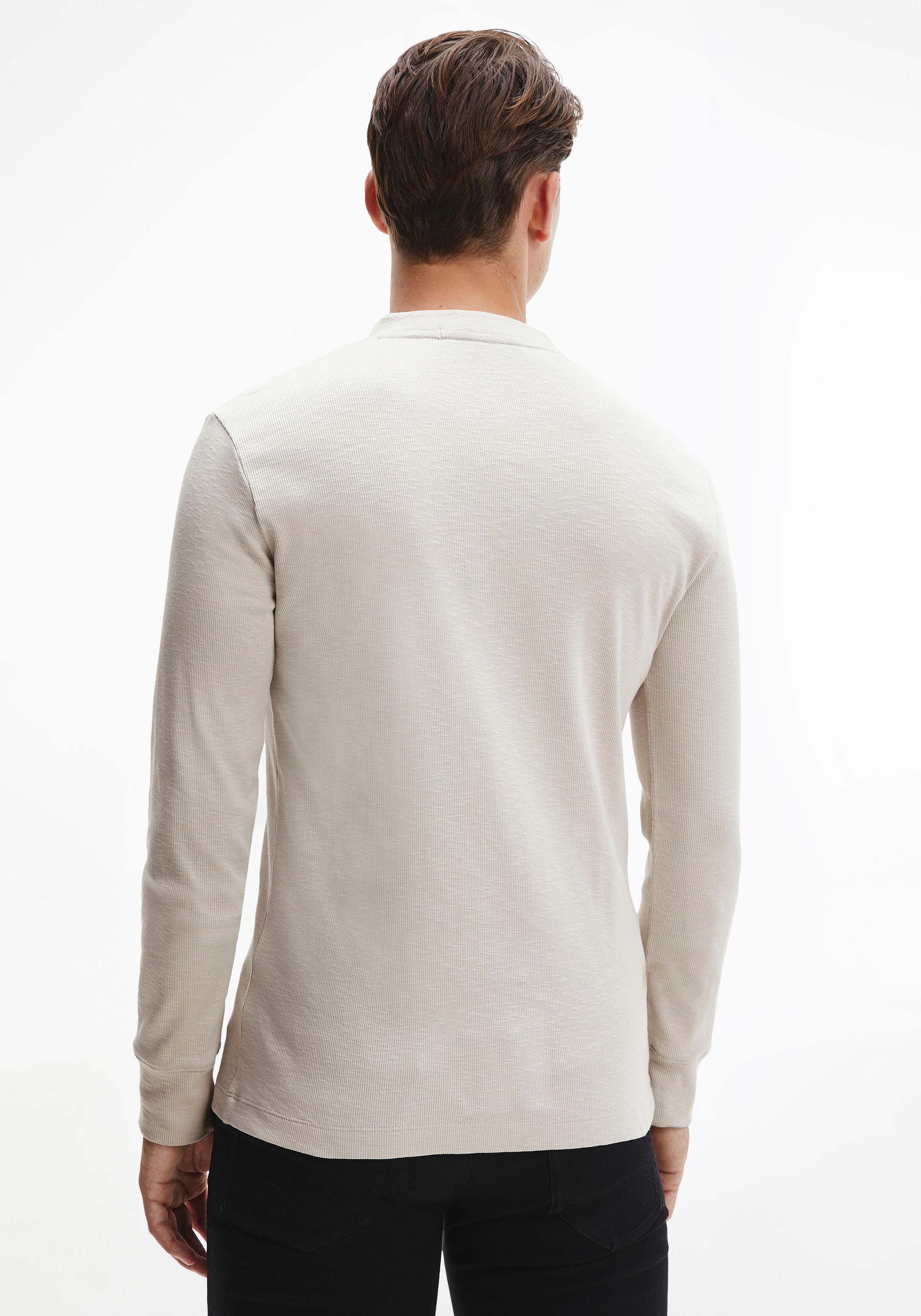 Calvin Klein Jeans Langarmshirt »SLUB RIB LS HENLEY TEE«