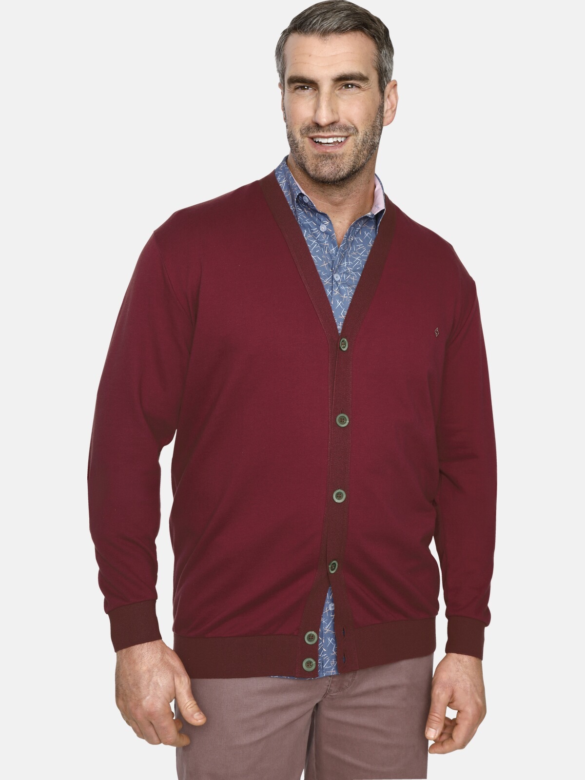 Charles Colby Sweatjacke »DUKE TARON«, mit V-Ausschnitt