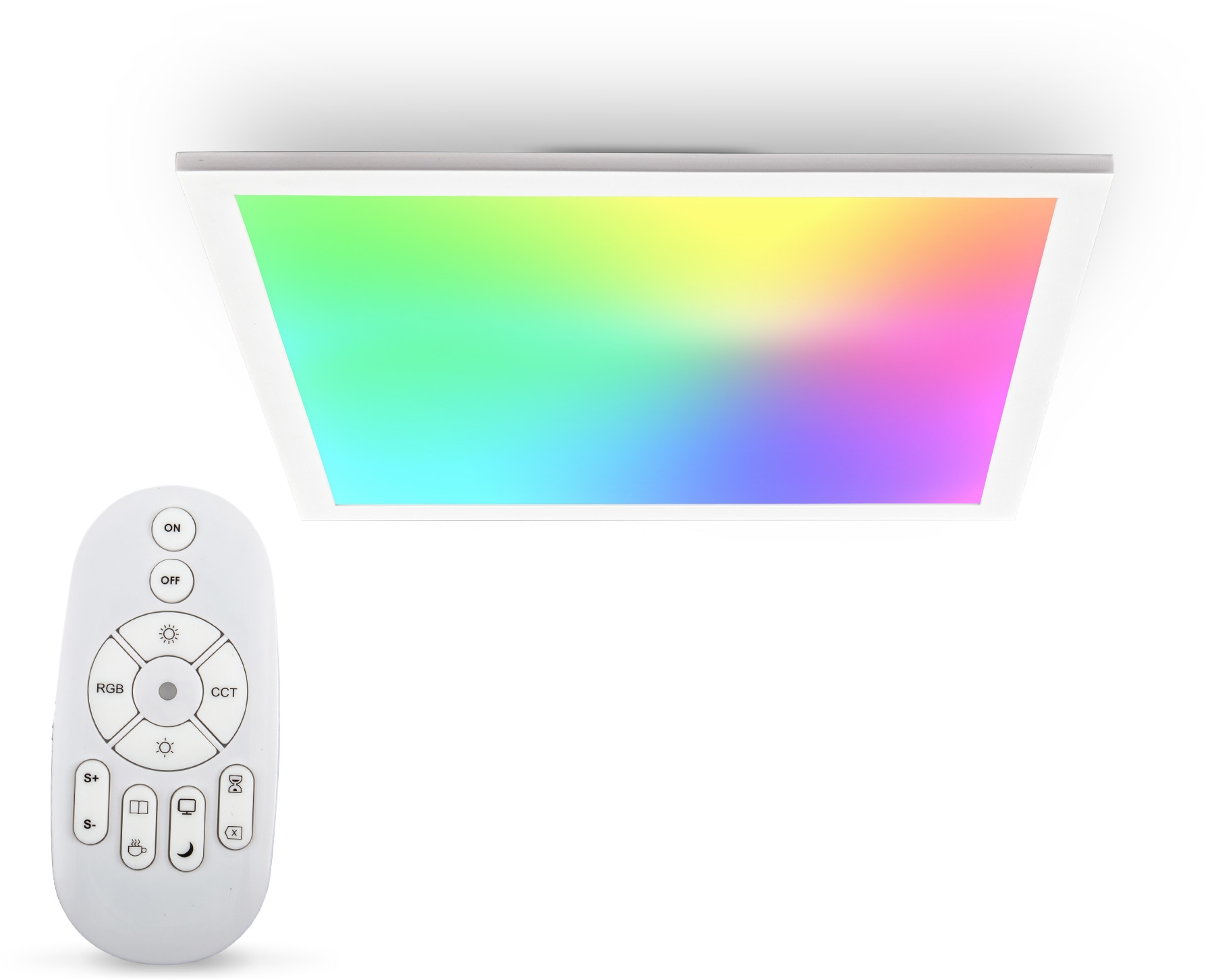 Deckenleuchte, einstellbar, stufenlos online LED flammig-flammig, dimmbar, Farbtemp. B.K.Licht 1 Panel, Fernbedienung kaufen