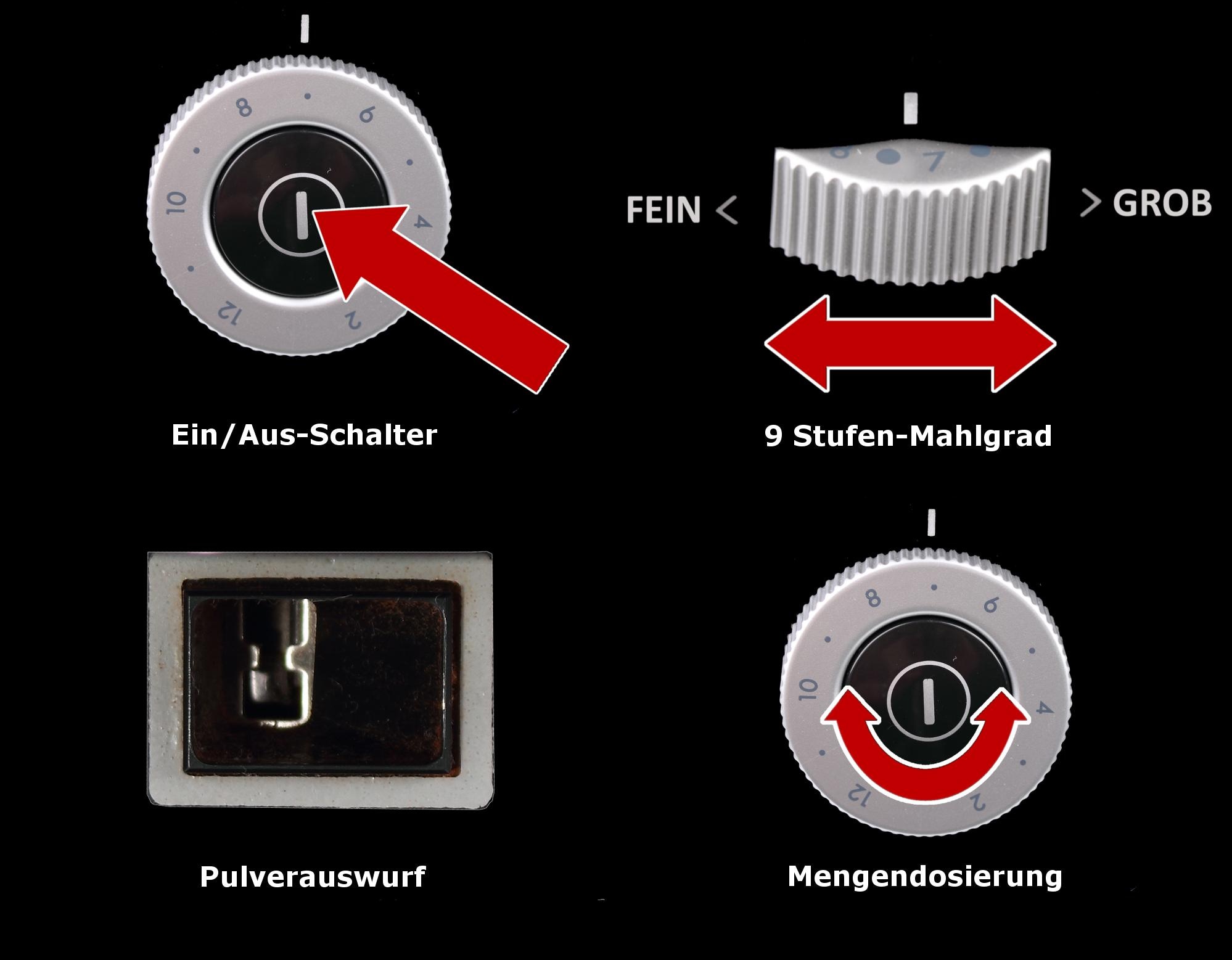 Rommelsbacher Kaffeemühle »EKM200«, 110 W, Scheibenmahlwerk, 250 g Bohnenbehälter