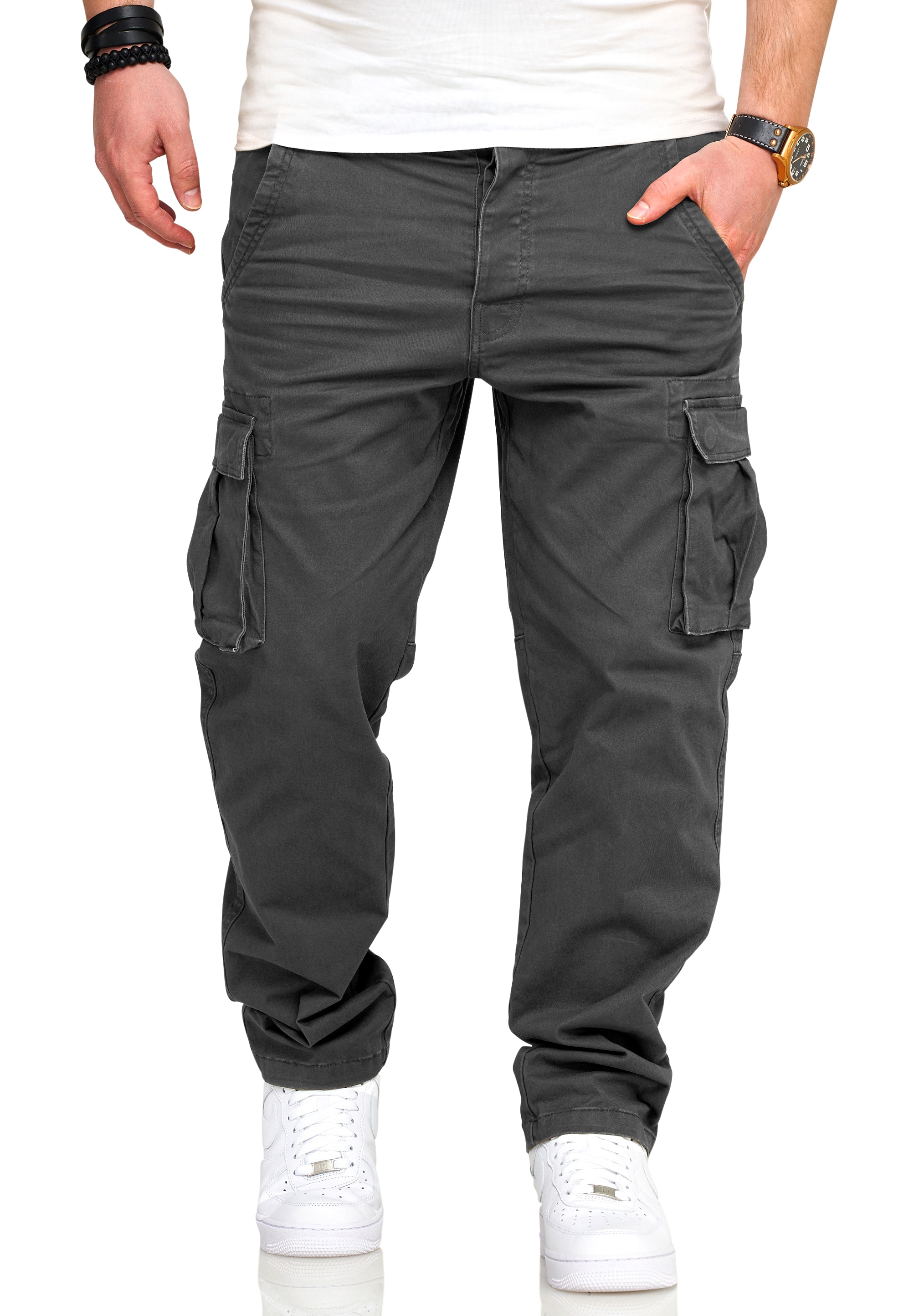 Daily Cotton Cargohose »als Stoffhose mit Stretch«  Chino Cargo Hose mit Gürtelschlaufen für Herren