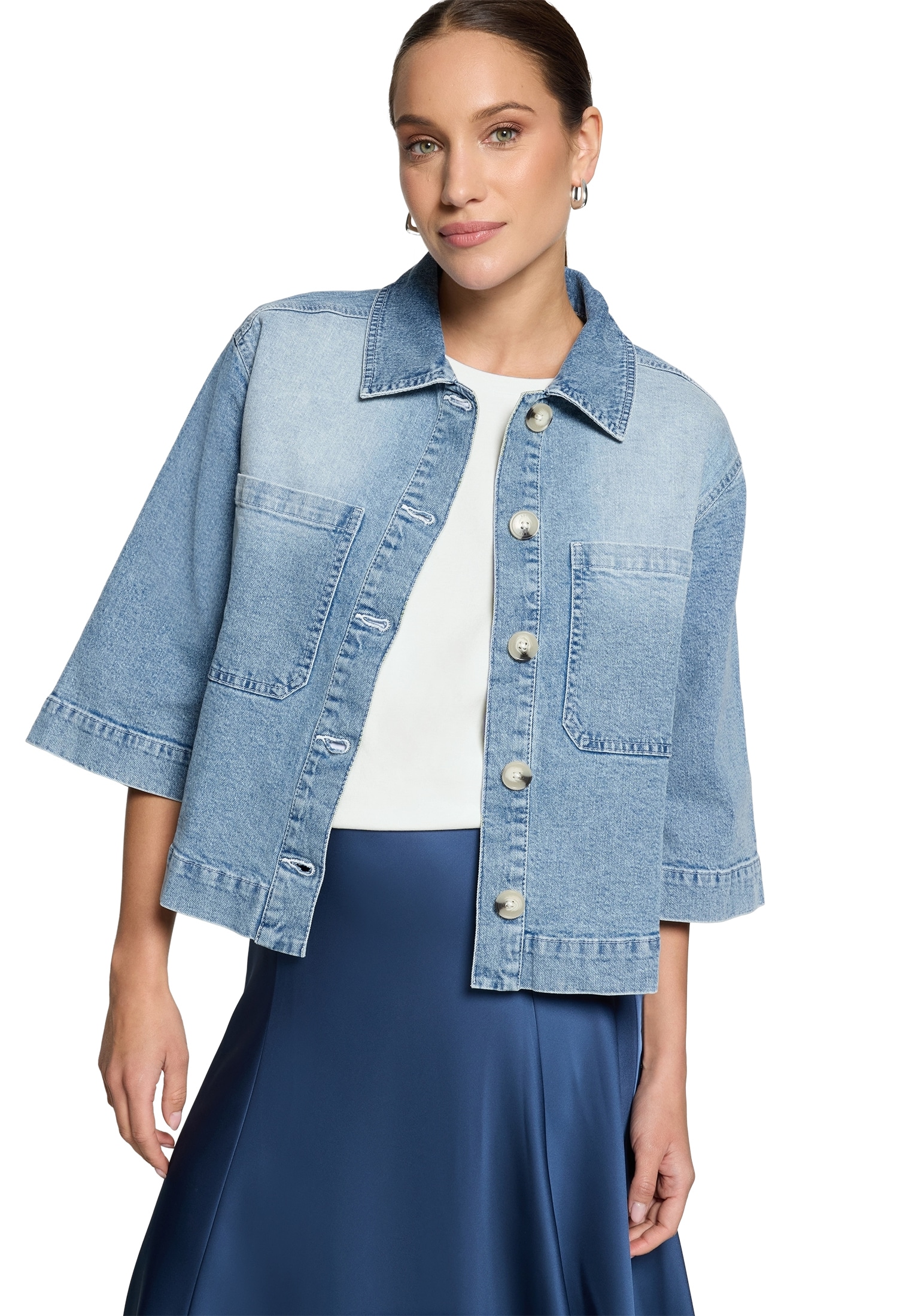 Zero Jackenblazer »Blazer-Jacke im Jeans-Look«