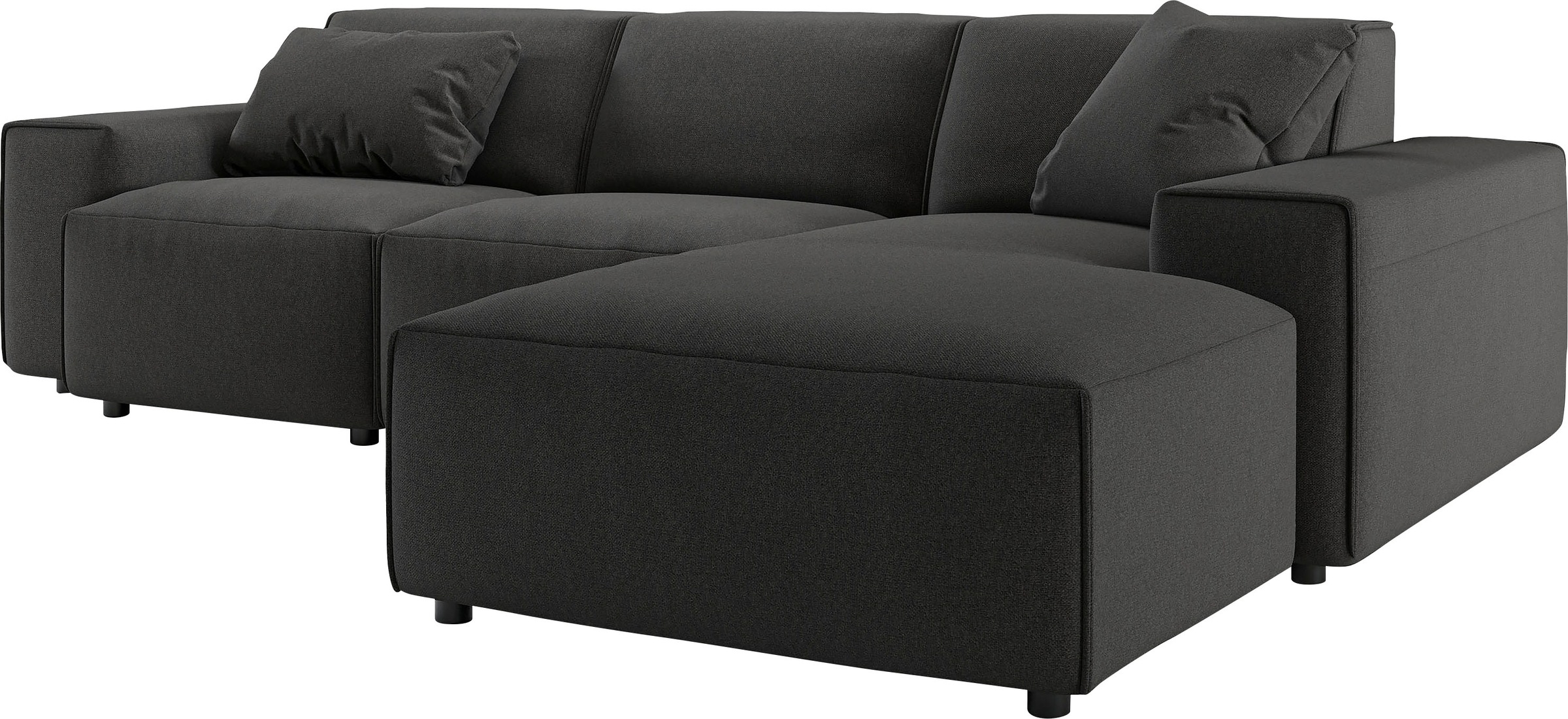 andas Ecksofa »Glimminge L-Form auch in Breitcord, Feincord + Easy care-Bezug,«, Breite 264, Zierkissen