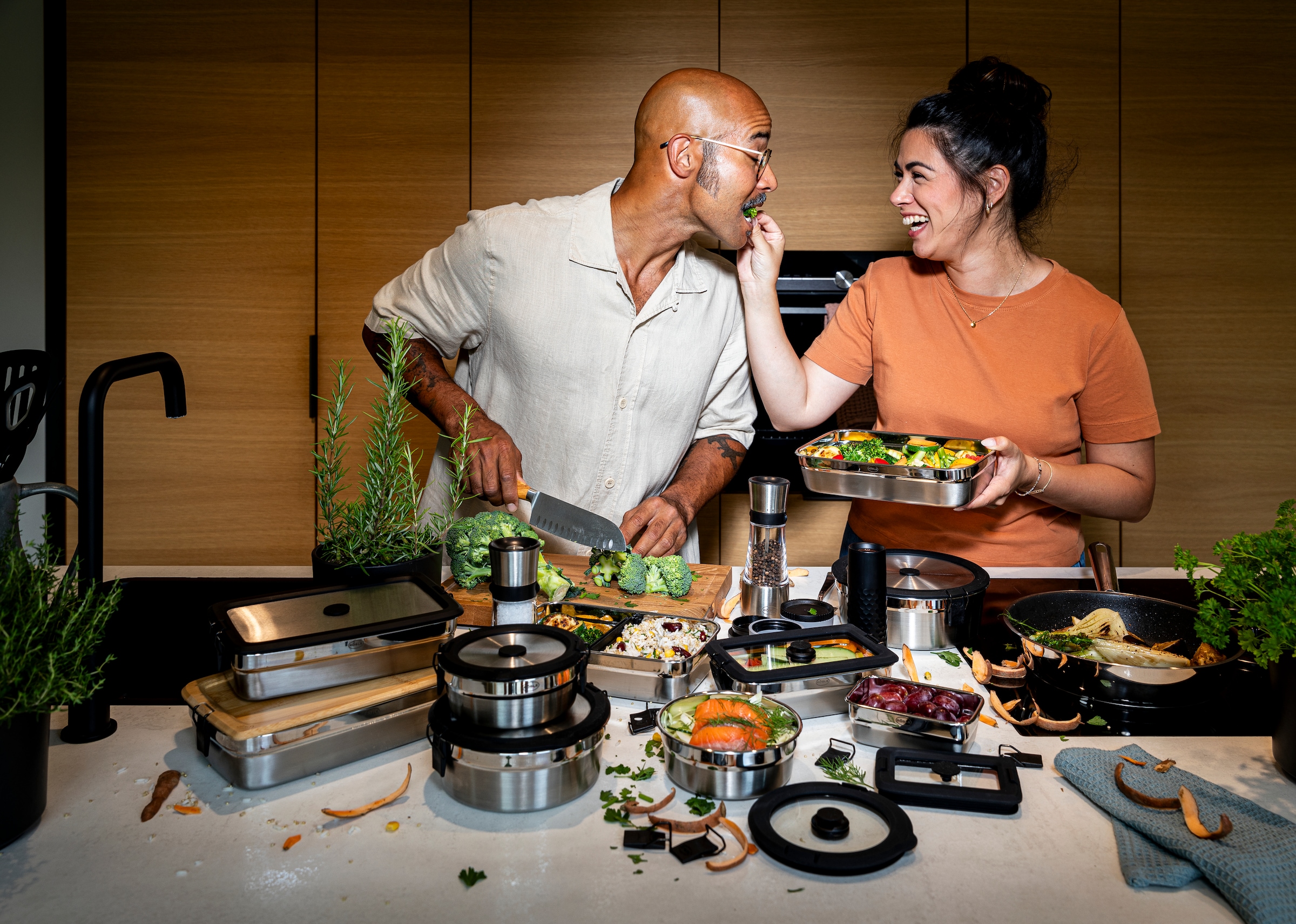 RÖSLE Deckel »Edelstahldeckel FLEXX 2GO 1,5 L eckig mit Clips« Deckel für 1,5 L Dose FLEXX 2GO