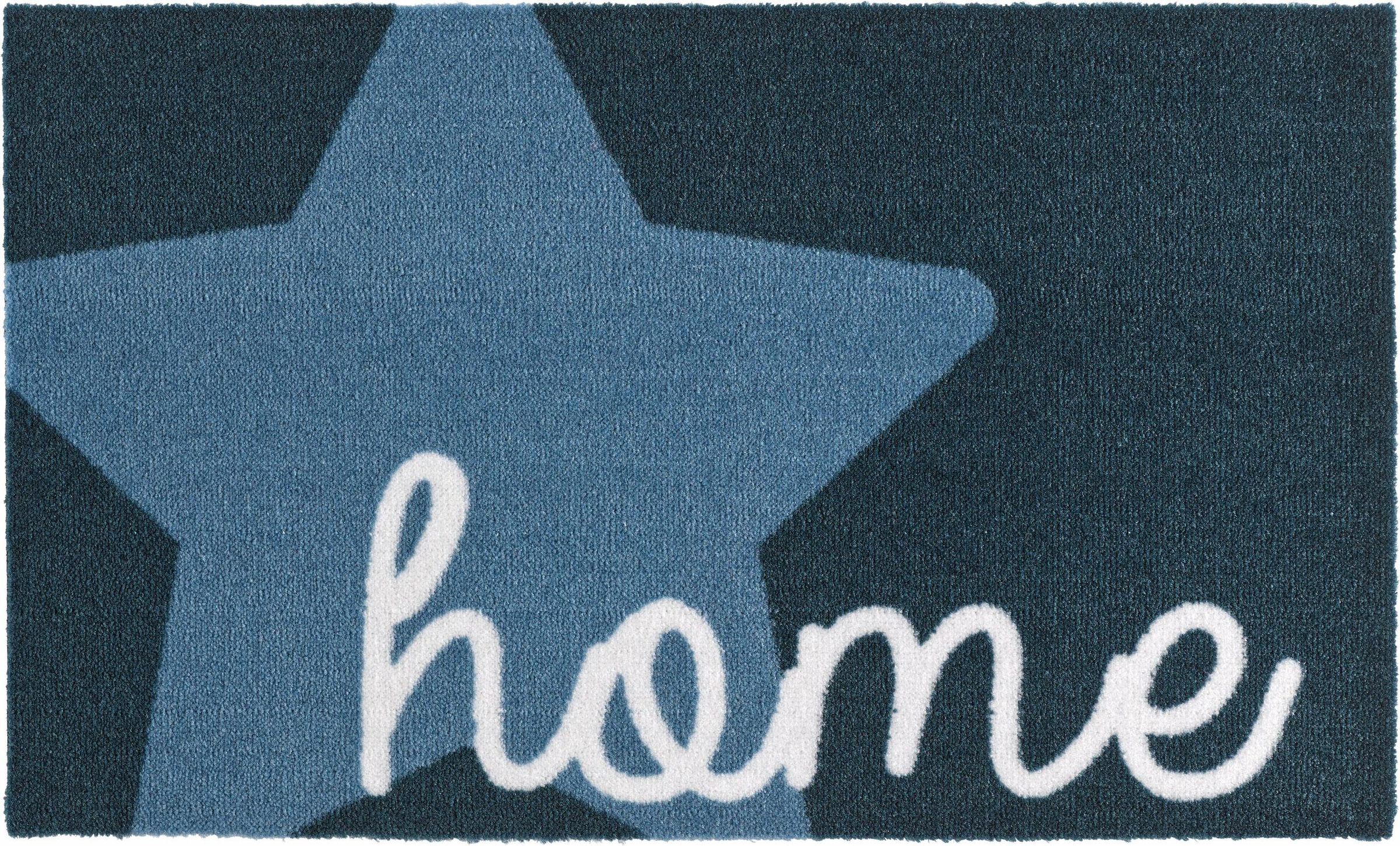 Zala Living Fußmatte »Star Home«, rechteckig, 7 mm Höhe, Stern Motiv, mit Spruch, Schrift, Robust, Pflegeleicht, Rutschhemend, Eingang, Waschbar