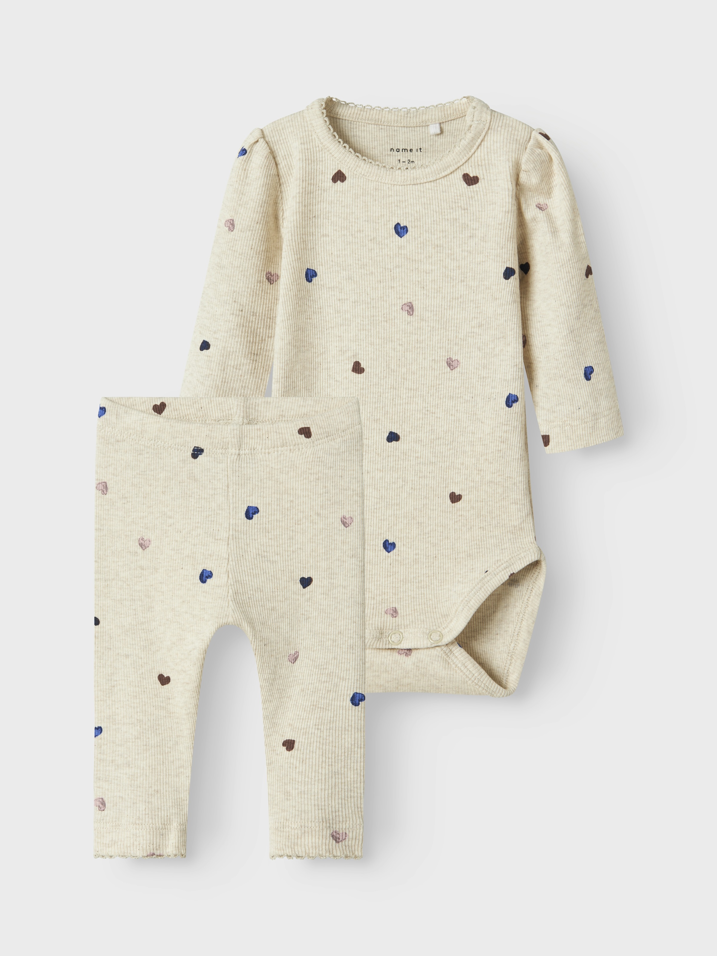 Name It Mädchen Body »NBFNUTTI LS BODY SET« Set in beige, Größe N-Gr