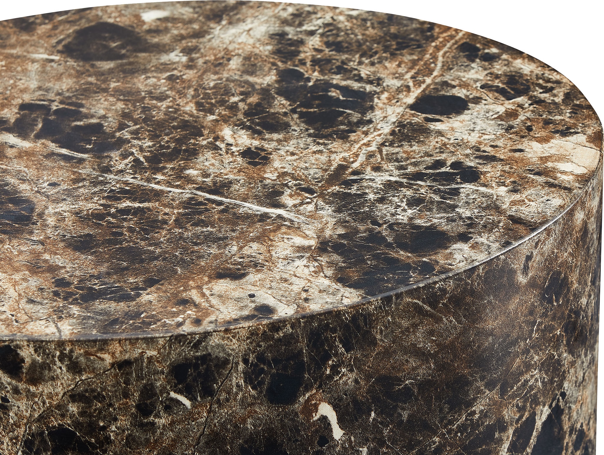 SalesFever Couchtisch »Almeria - Stilvoller Wohnzimmer- und Beistelltisch« Set, 2er Set, 2 Stk. tlg. oval, in Marmoroptik foliert