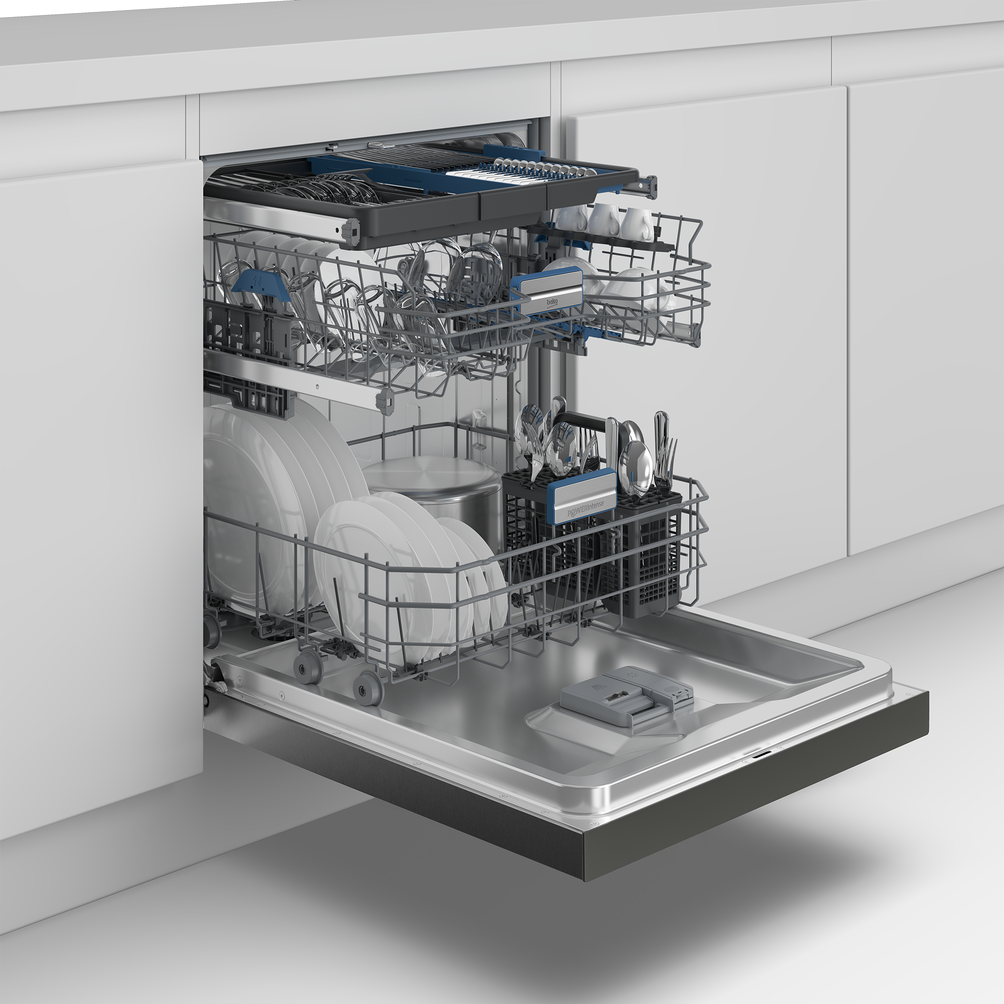 BEKO Unterbaugeschirrspüler »BDDN36541DDP« 8,9 l 15 tlg. Maßgedecke